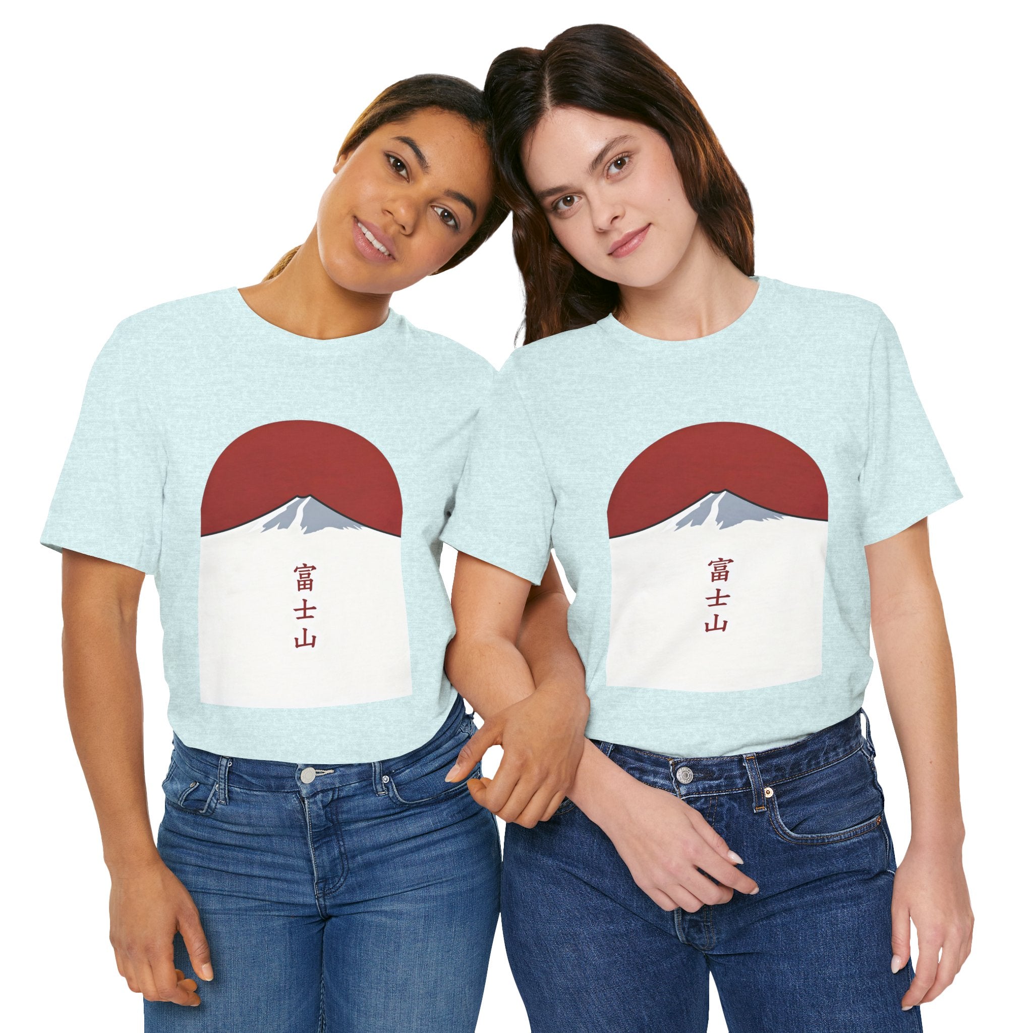Mount Fuji Tee — Japanese Red Sun Graphic with Kanji 富士山