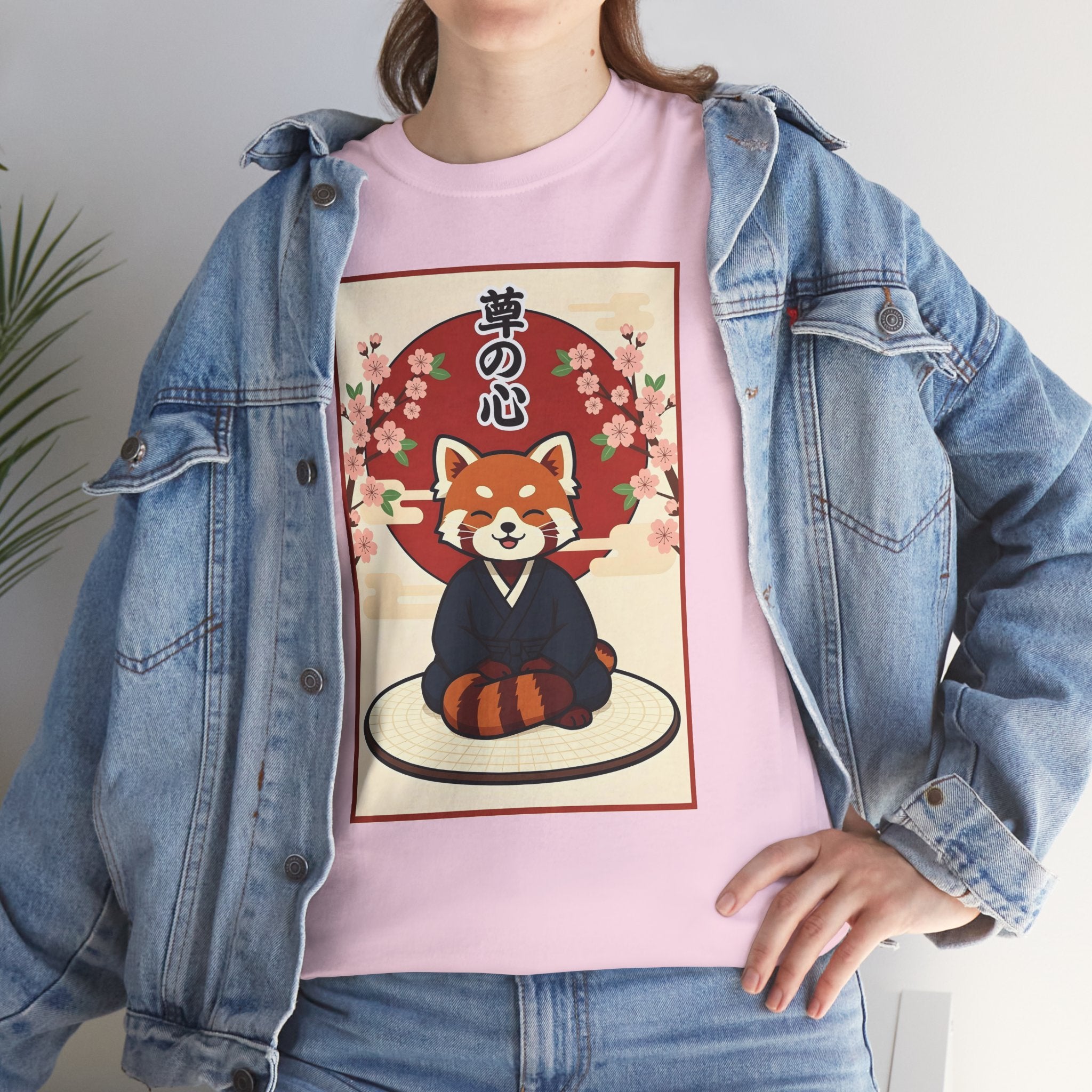 Red Panda Zen T-Shirt — Cute Japanese-Inspired Meditation Design