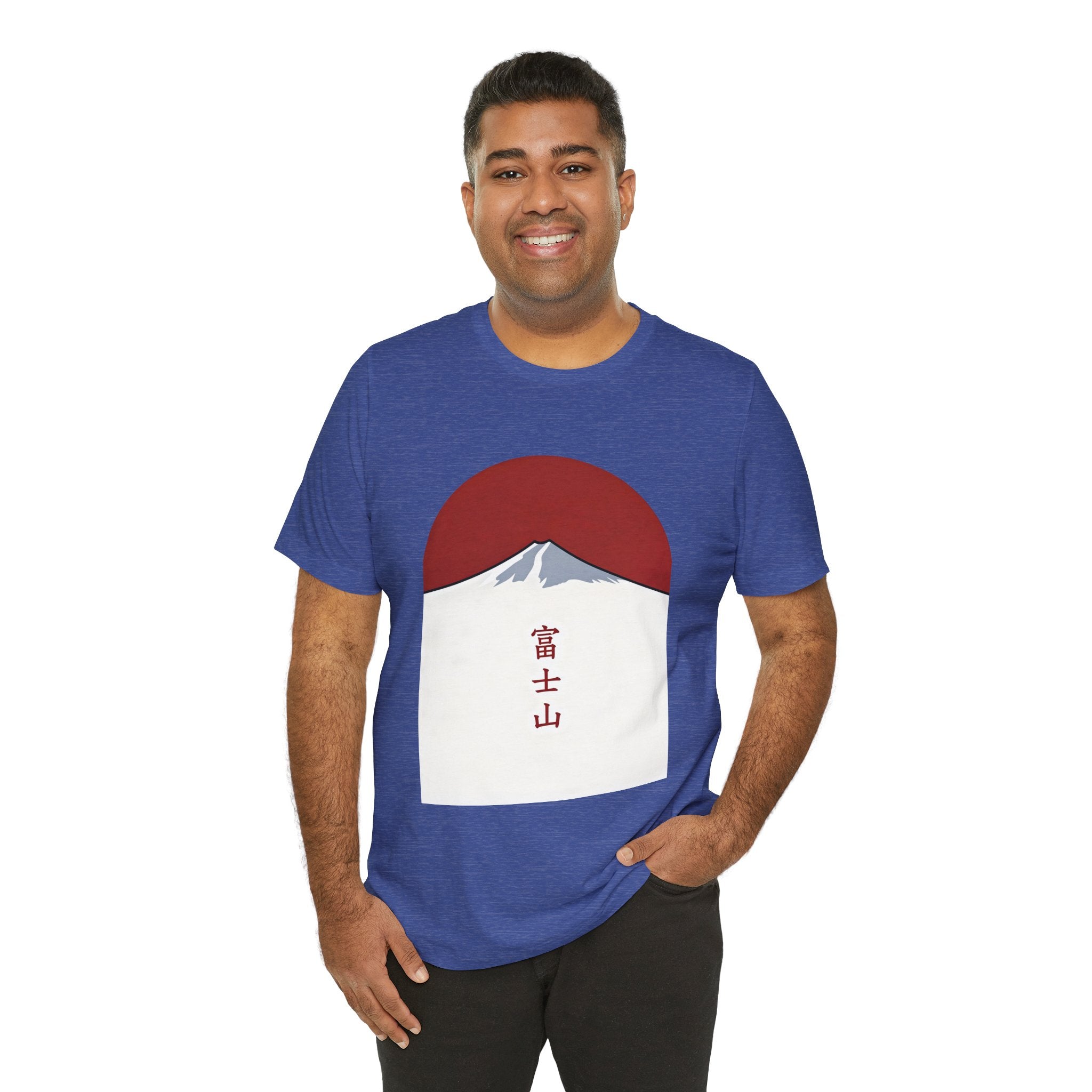 Mount Fuji Tee — Japanese Red Sun Graphic with Kanji 富士山