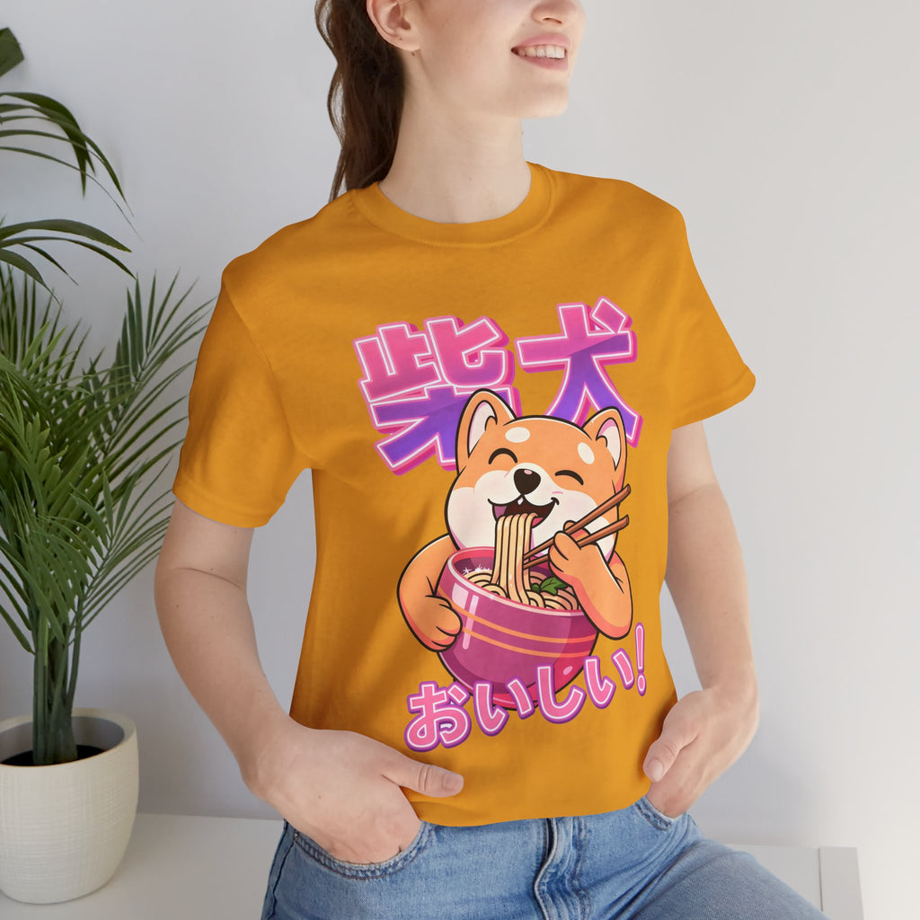 Shiba Inu Ramen Tee — おいしい! Cute Japanese Dog Noodle T-Shirt
