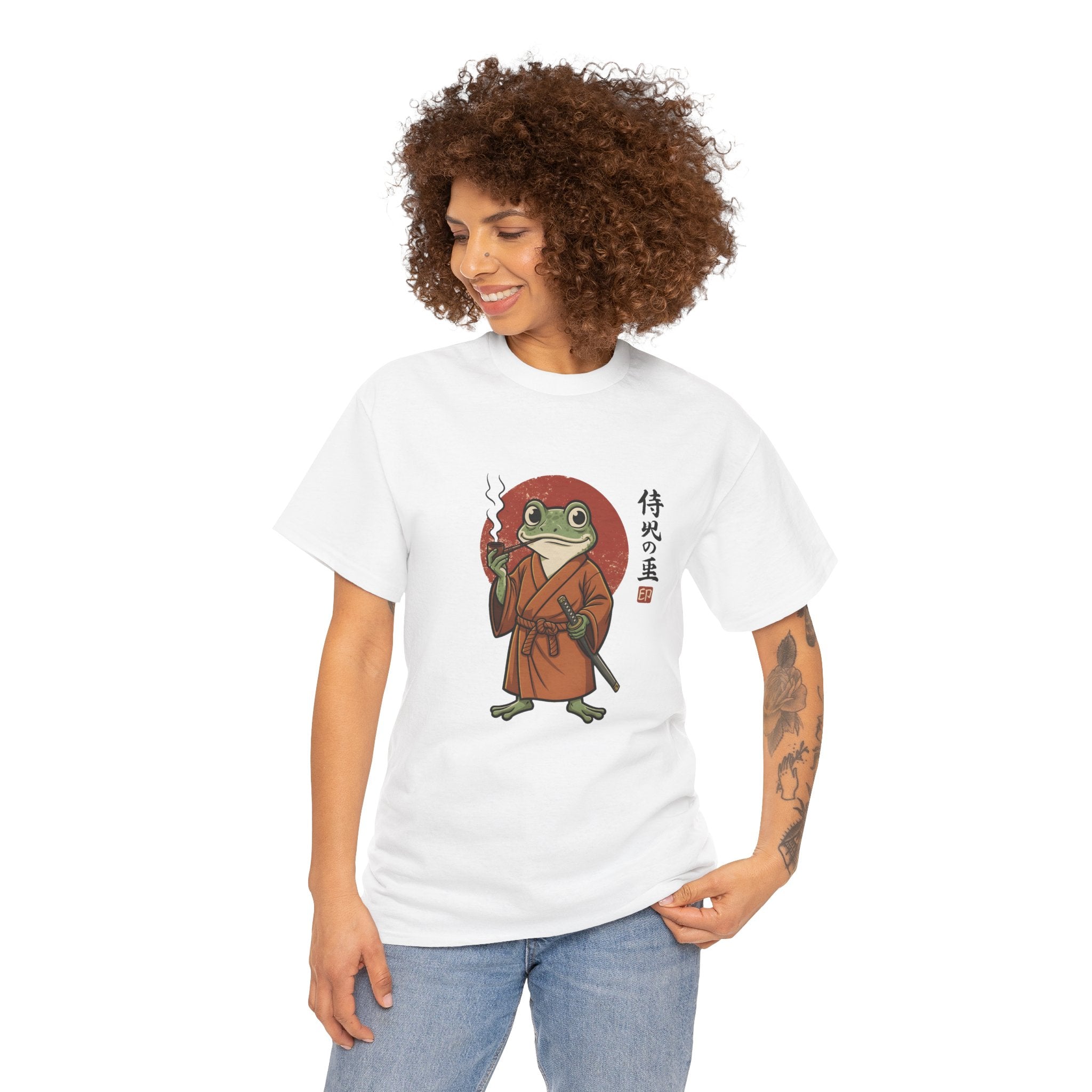 Samurai Frog T‑Shirt — Japanese Style Frog Warrior Tee
