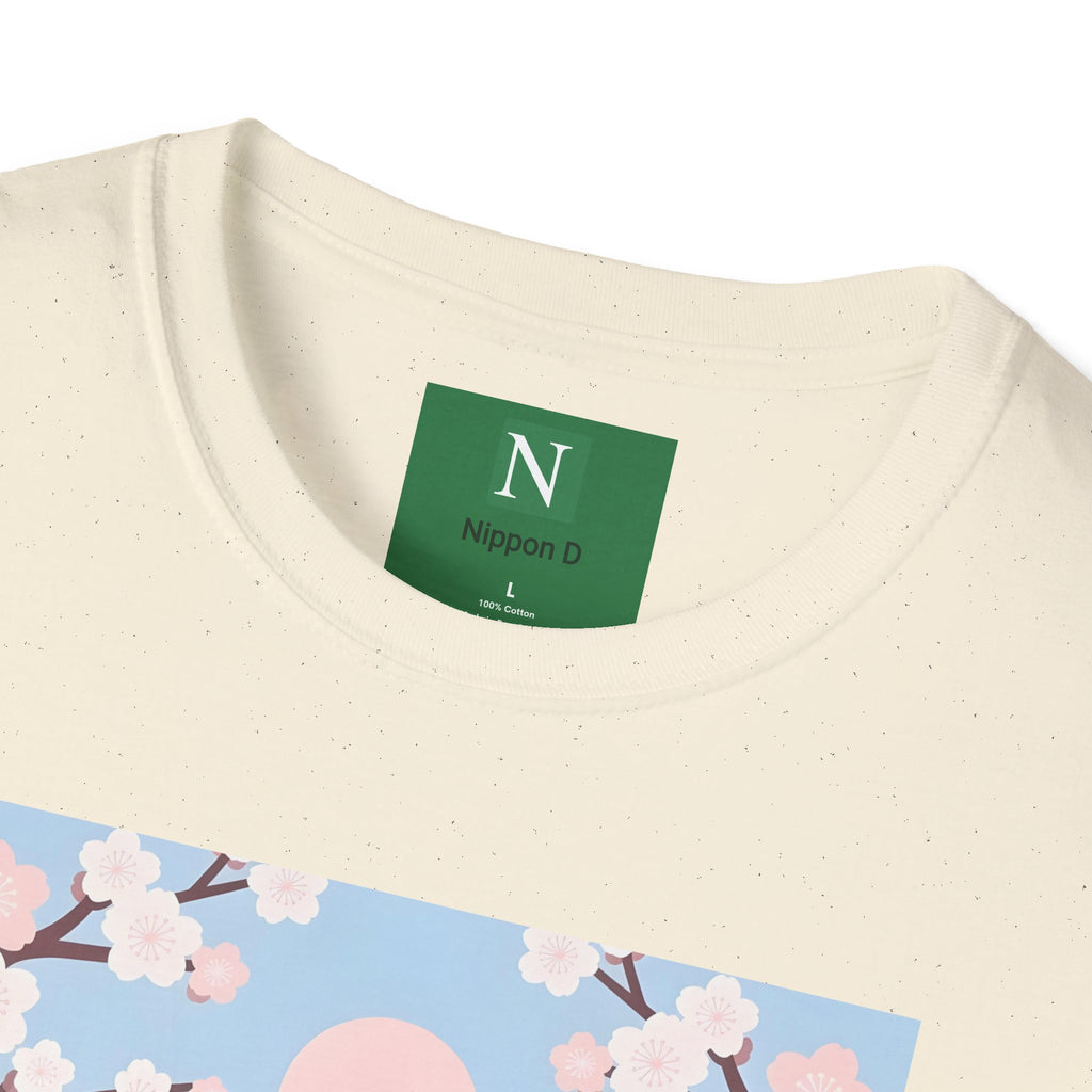 Cherry Blossom Geisha Tee — Japanese Girl & Cat Graphic T-Shirt