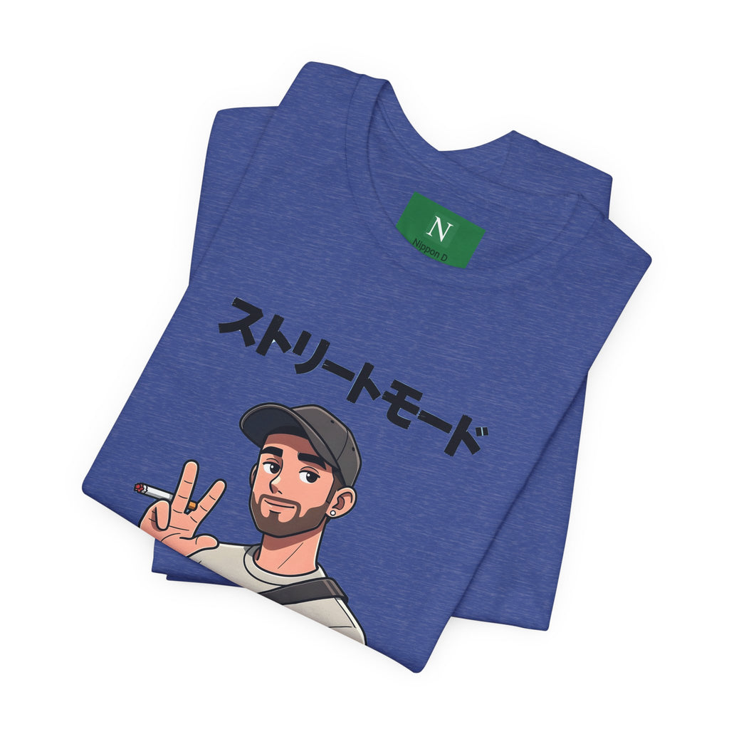 Street Mode Graphic Tee — Japanese Text Casual Urban T-Shirt