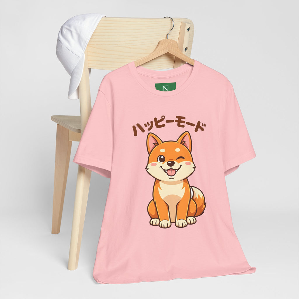 Happy Mode Shiba Inu T‑Shirt — Cute Japanese Kawaii Dog Tee