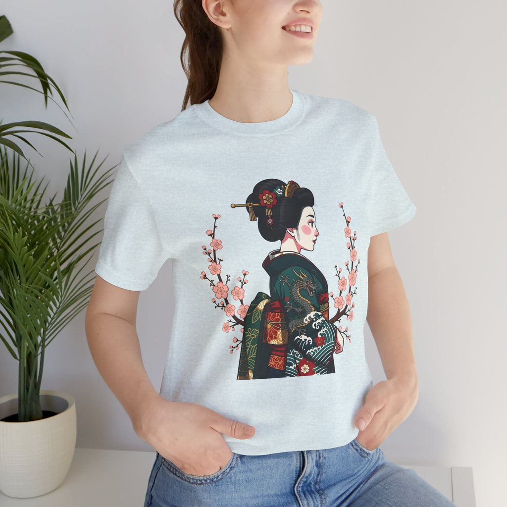 Geisha Blossom T‑Shirt — Vintage Japanese Art Tee