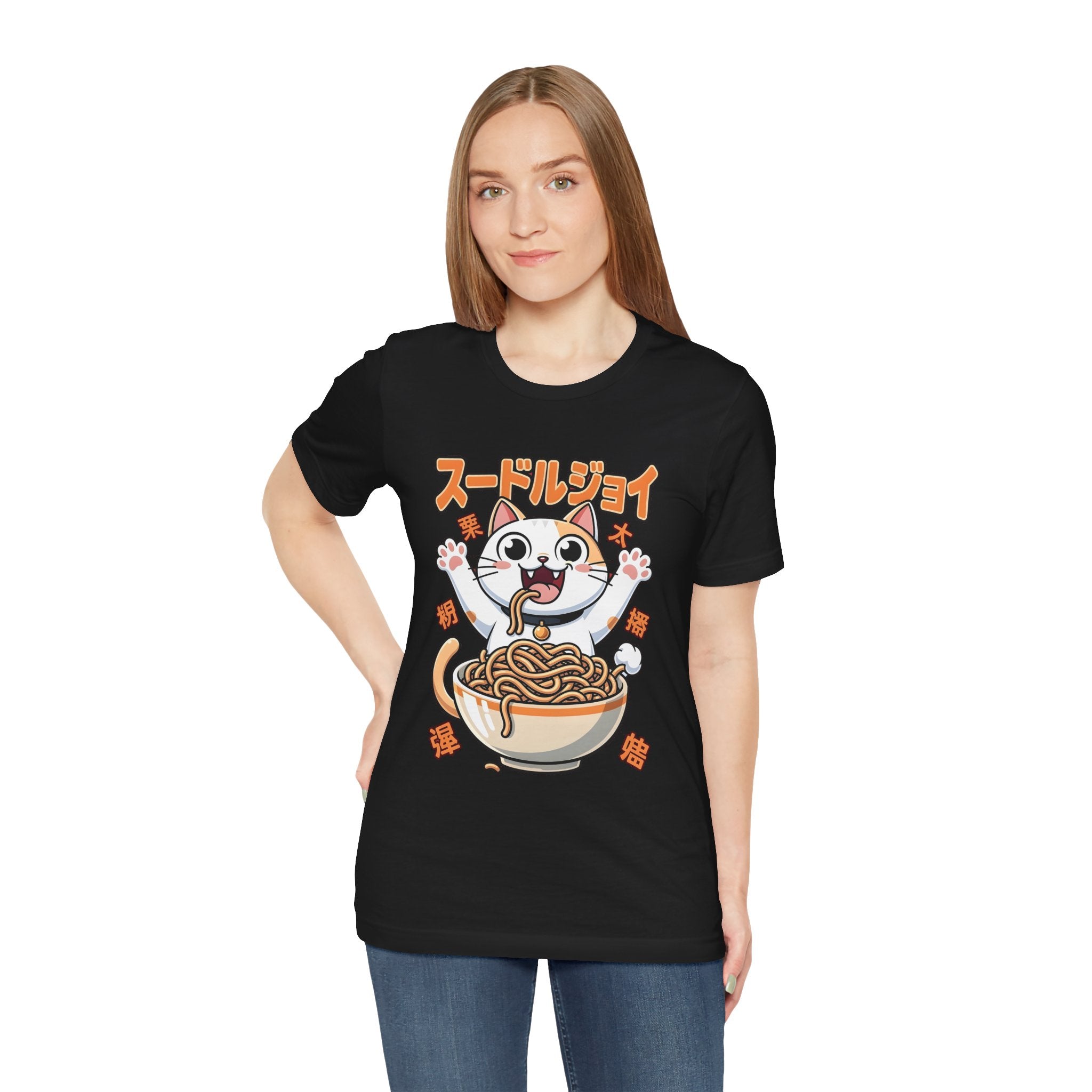 Ramen Cat Tee — Cute Japanese Noodle Graphic T-Shirt