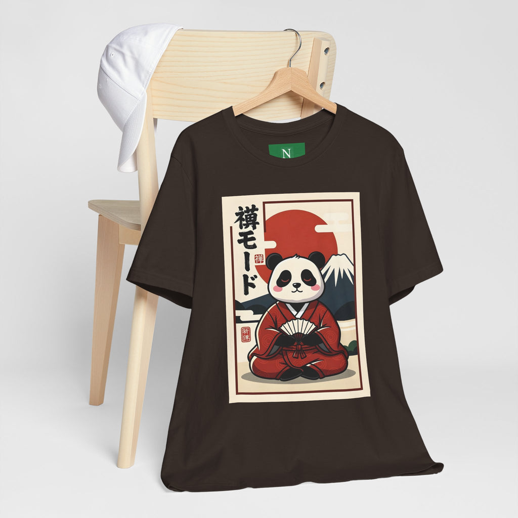 Panda Samurai Tee — Cute Japanese Ukiyo-e Style Graphic T-Shirt