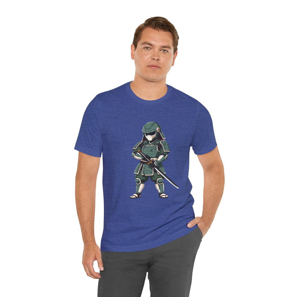 Samurai Cat T-Shirt – Cute Armored Kitty with Katana Graphic