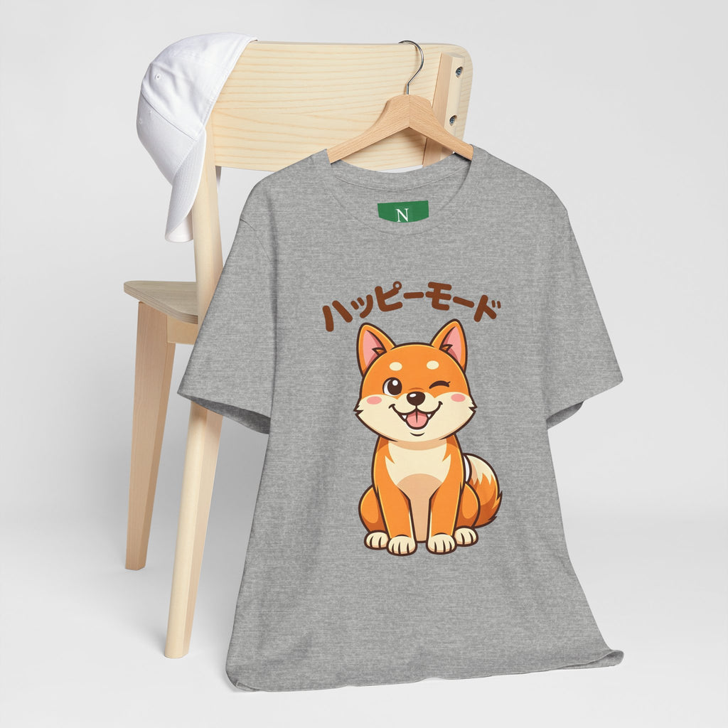 Happy Mode Shiba Inu T‑Shirt — Cute Japanese Kawaii Dog Tee