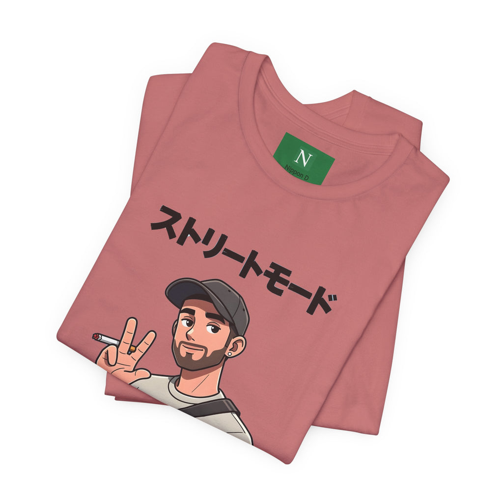 Street Mode Graphic Tee — Japanese Text Casual Urban T-Shirt