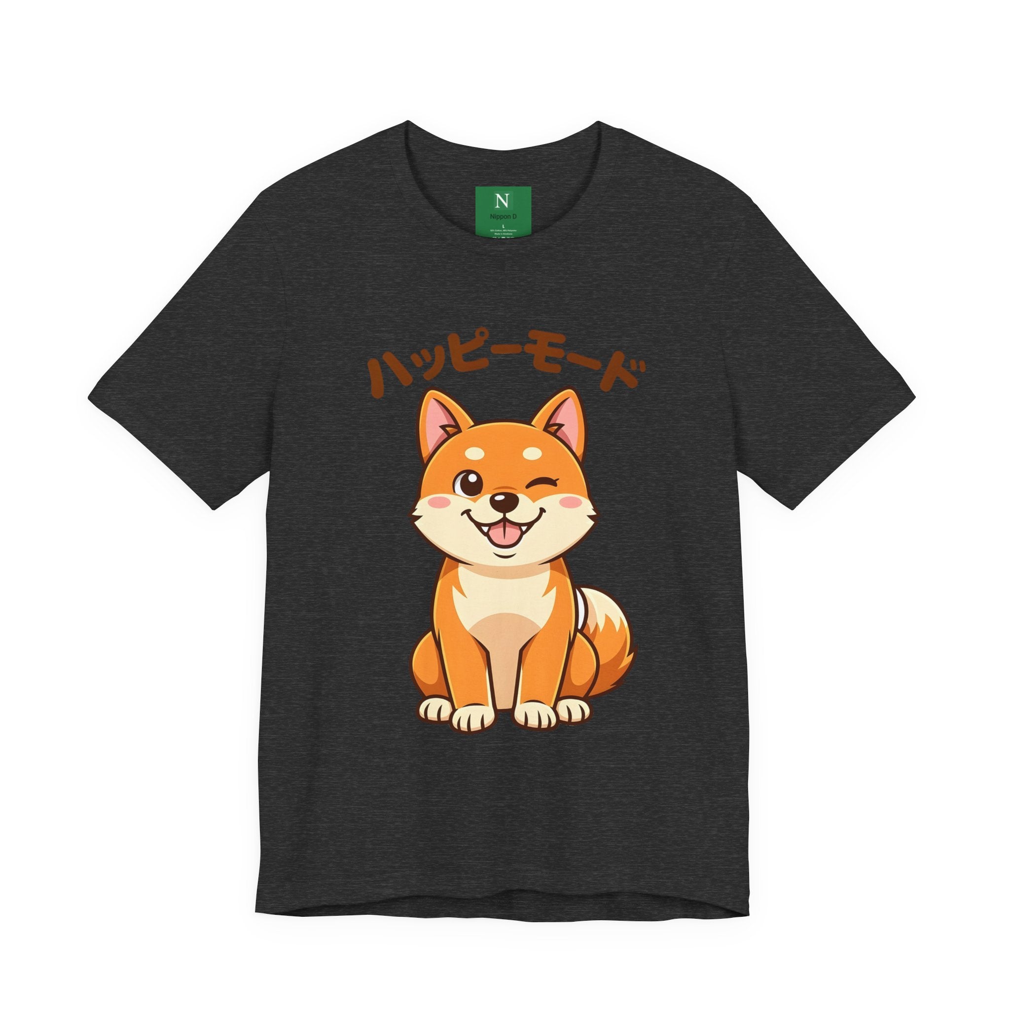 Happy Mode Shiba Inu T‑Shirt — Cute Japanese Kawaii Dog Tee