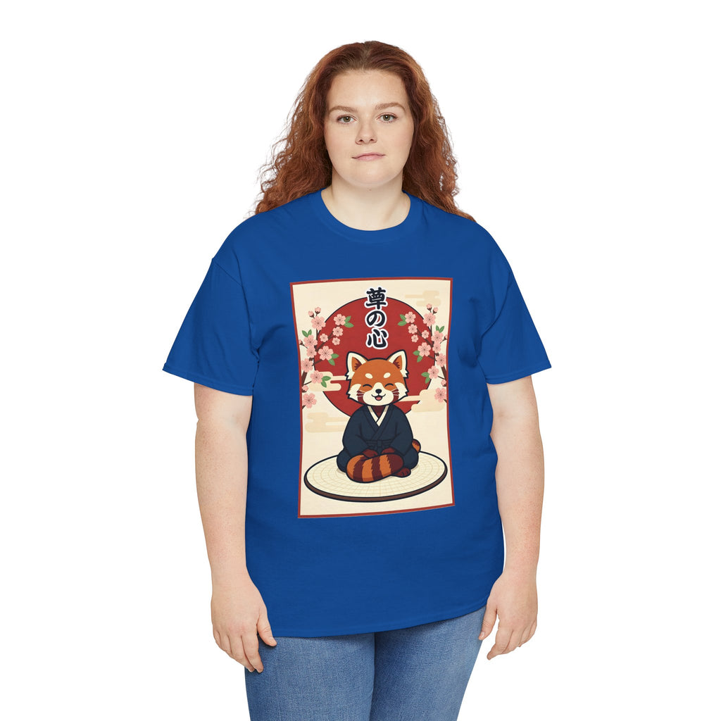 Red Panda Zen T-Shirt — Cute Japanese-Inspired Meditation Design
