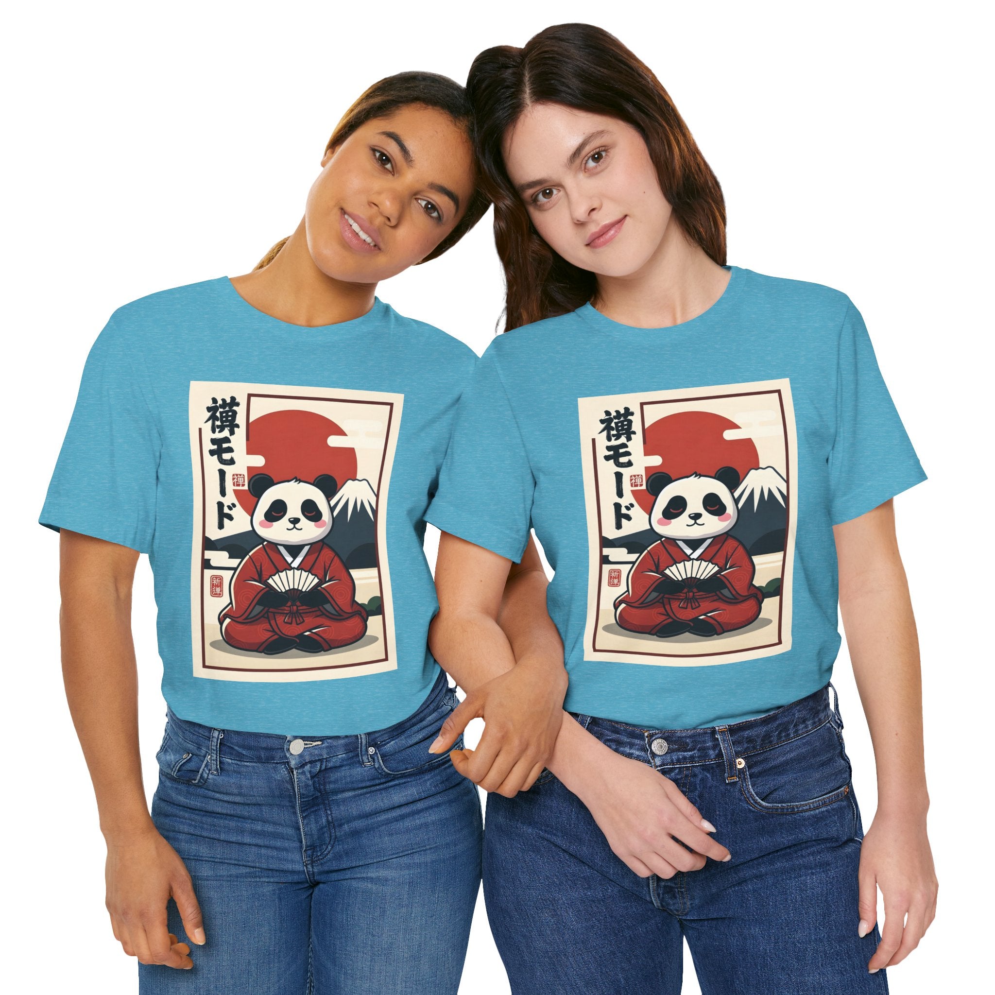 Panda Samurai Tee — Cute Japanese Ukiyo-e Style Graphic T-Shirt