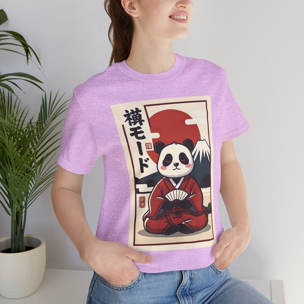 Panda Samurai Tee — Cute Japanese Ukiyo-e Style Graphic T-Shirt