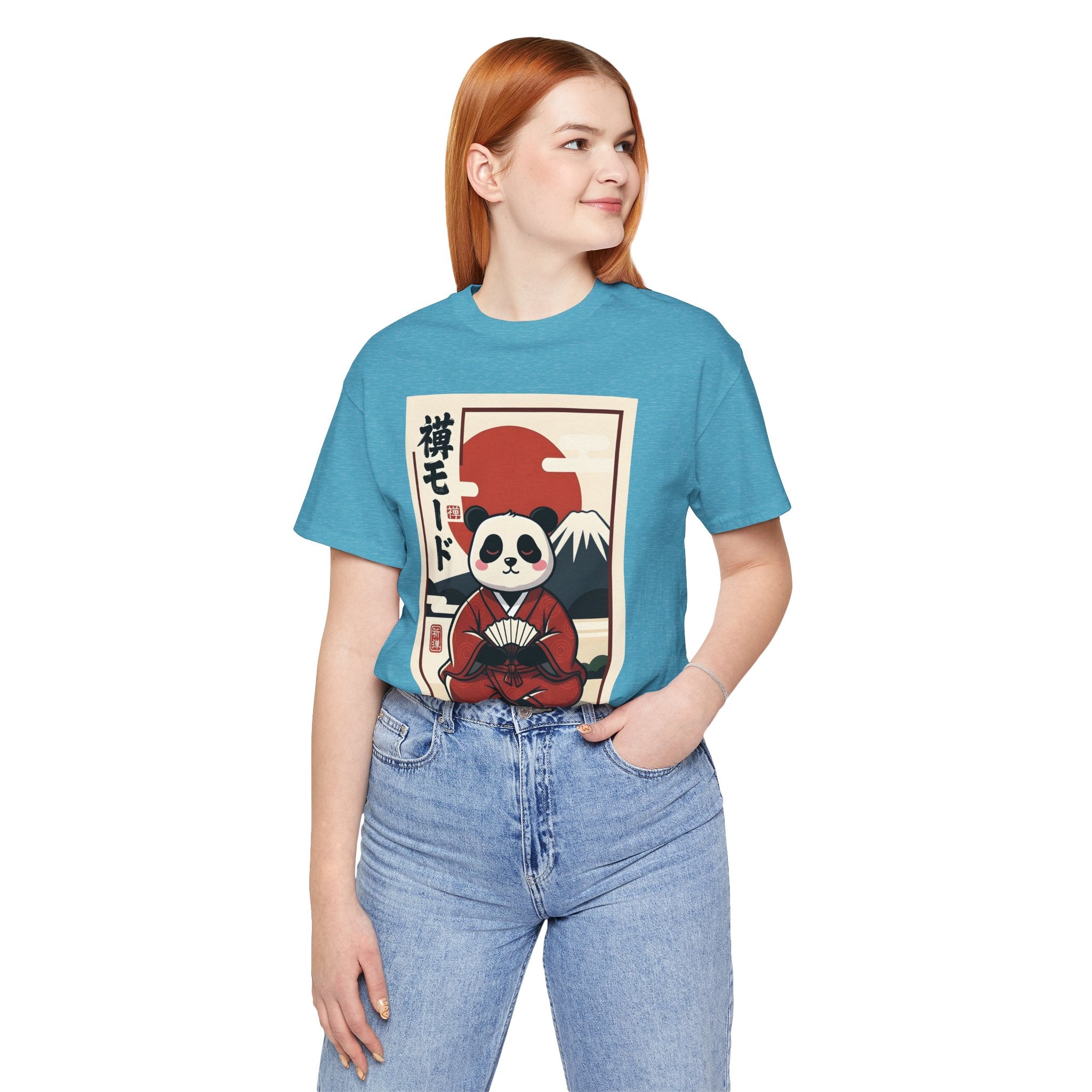 Panda Samurai Tee — Cute Japanese Ukiyo-e Style Graphic T-Shirt