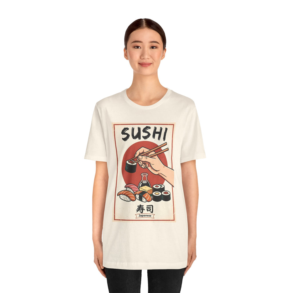 Sushi Poster Graphic Tee — Retro Japanese Sushi Shirt