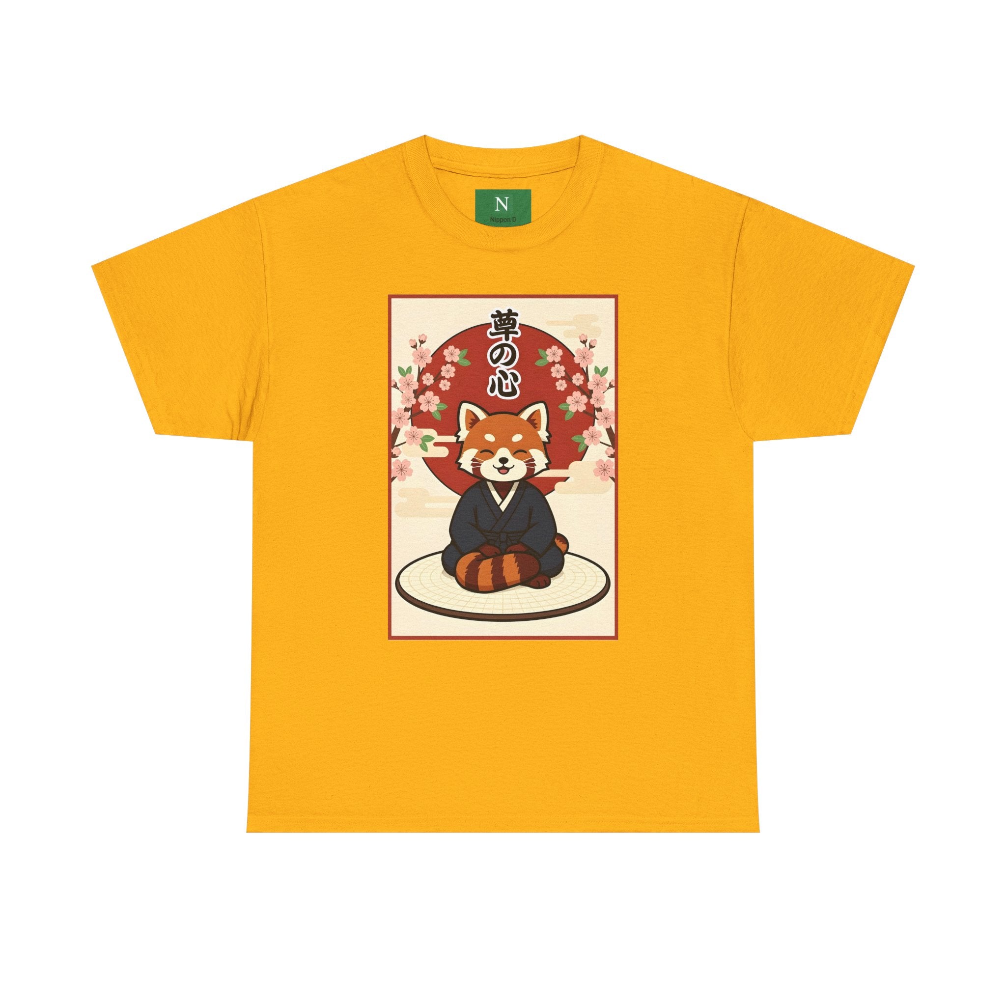 Red Panda Zen T-Shirt — Cute Japanese-Inspired Meditation Design