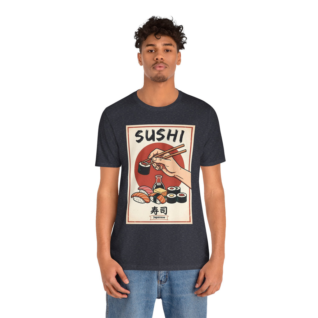 Sushi Poster Graphic Tee — Retro Japanese Sushi Shirt