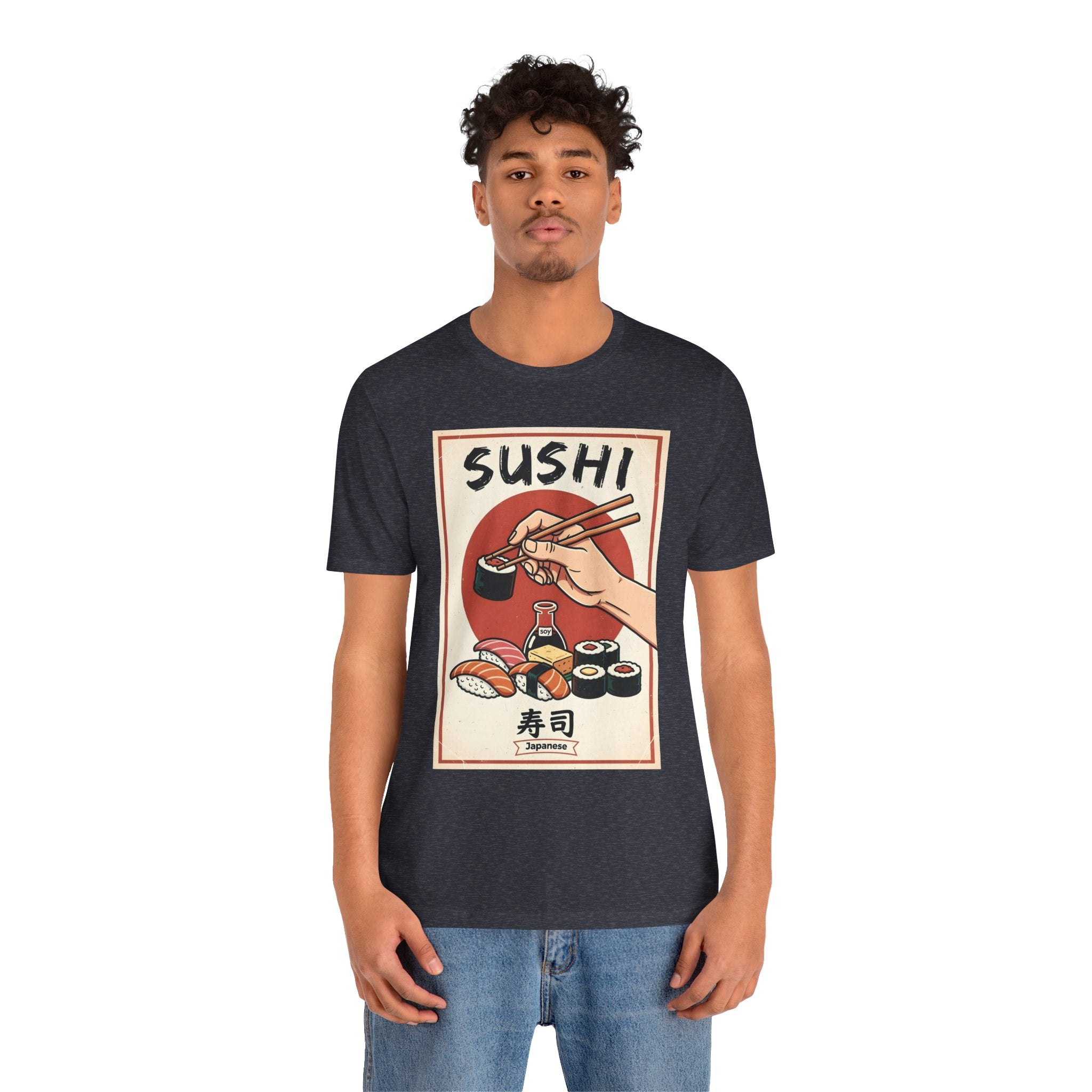 Sushi Poster Graphic Tee — Retro Japanese Sushi Shirt