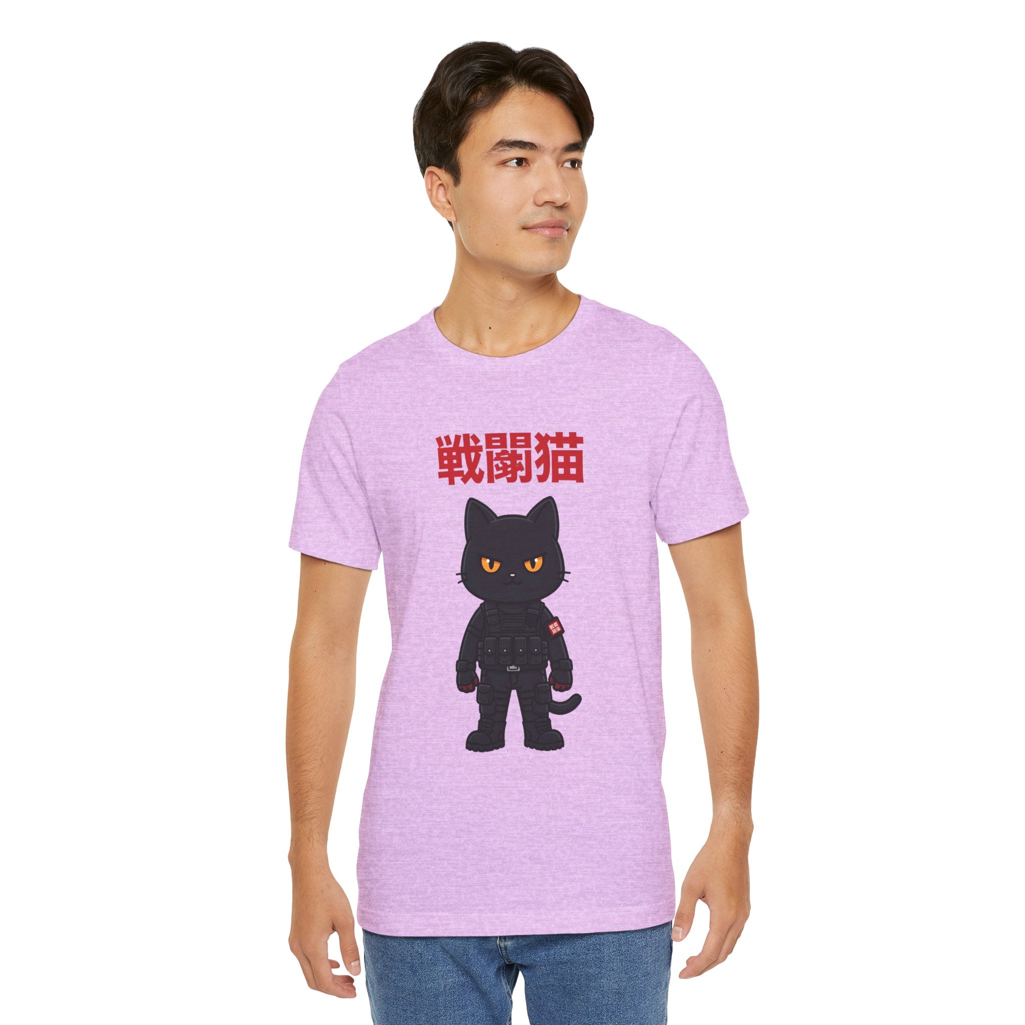 Warrior Cat T-Shirt — Black Cat Samurai Graphic Tee (戦闘猫)