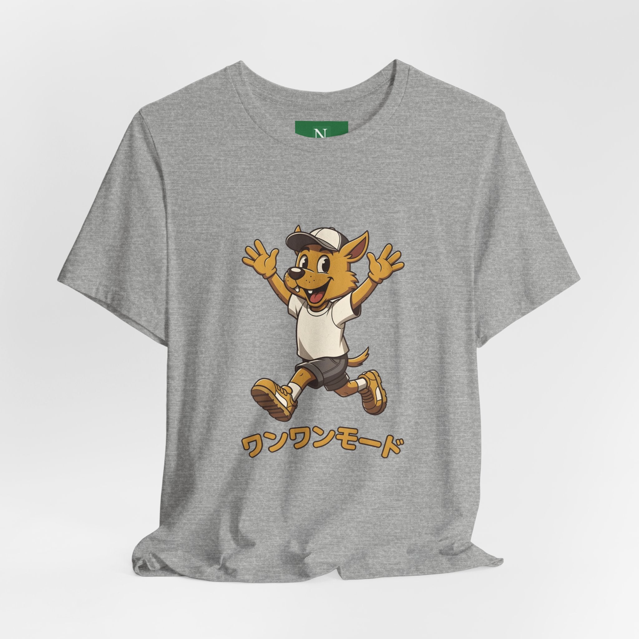 Happy Corgi Character Tee — ワンワンモード (Dog Mode) Cute Cartoon Shirt