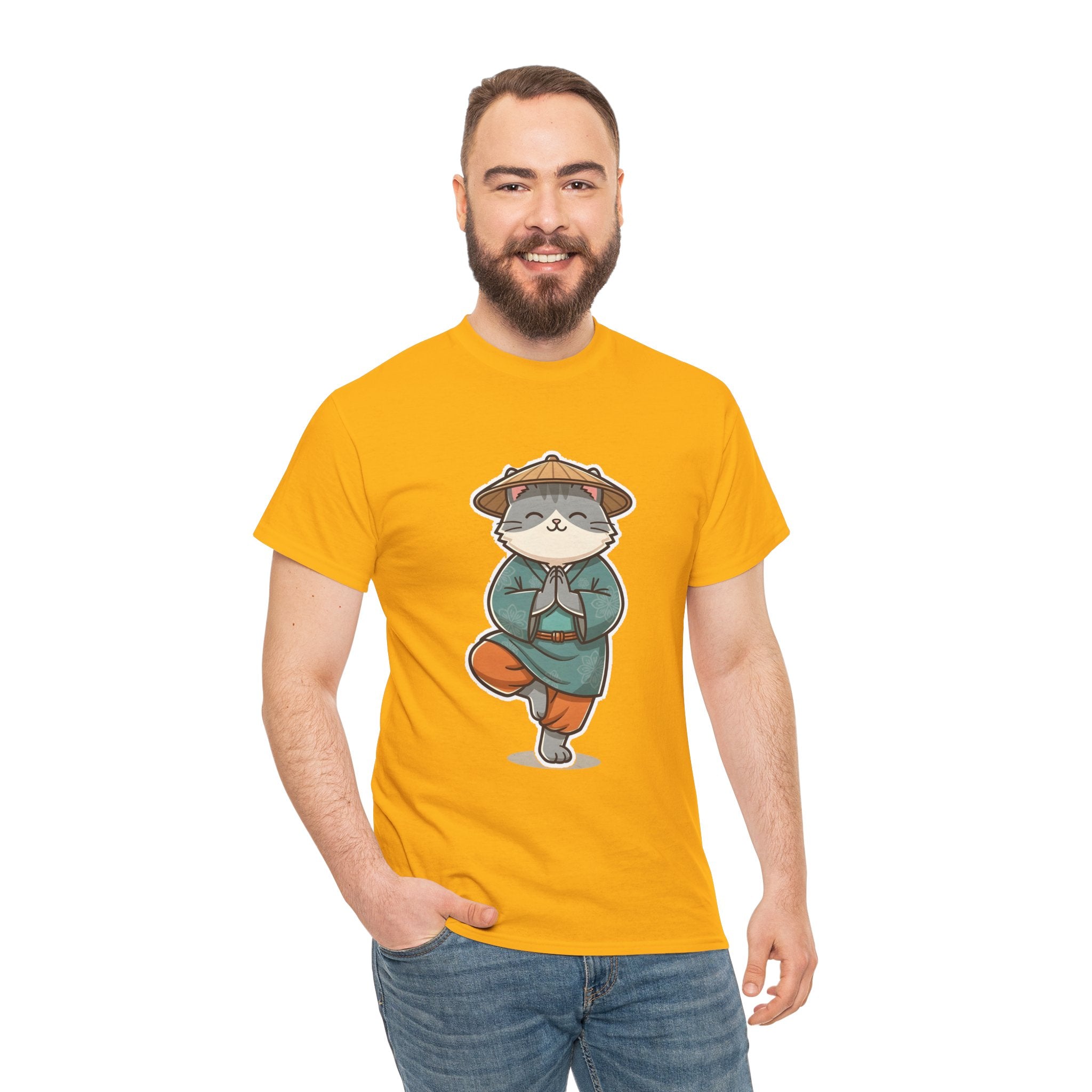 Meditating Cat Tee — Cute Zen Cat Yoga T-Shirt