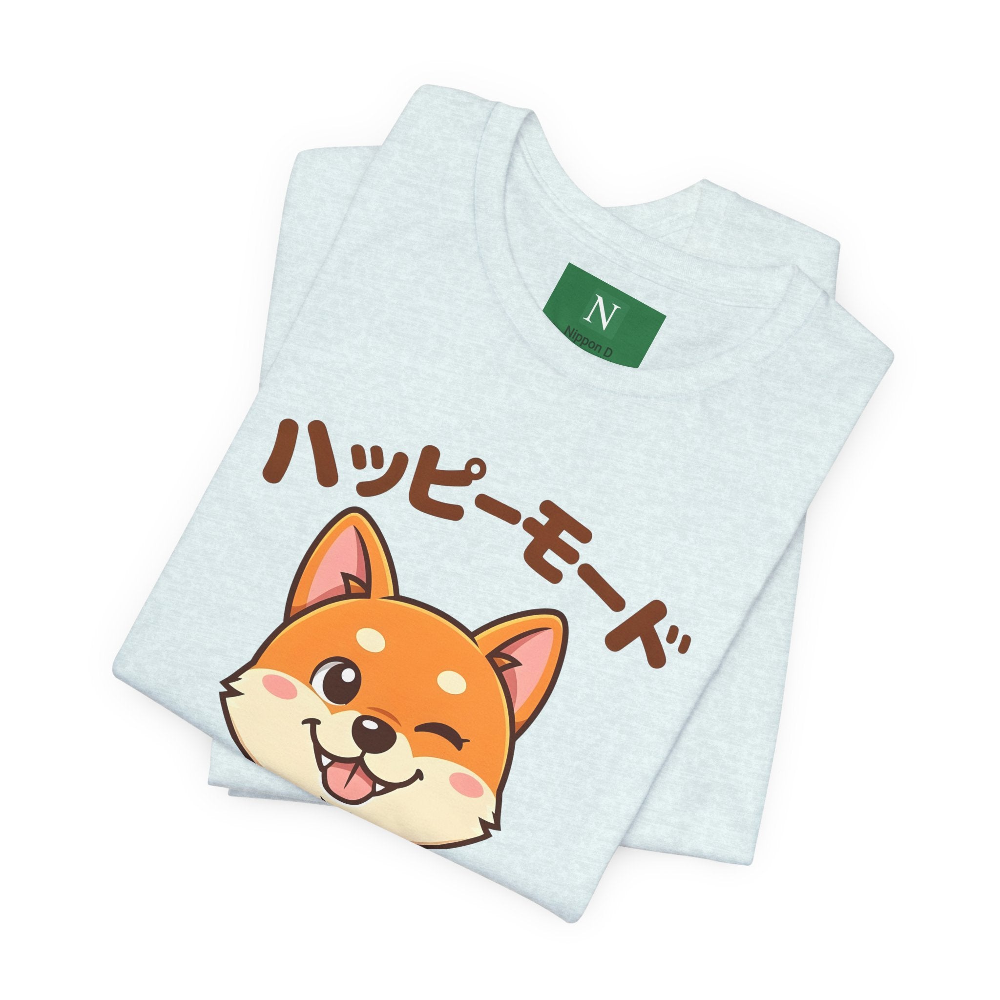 Happy Mode Shiba Inu T‑Shirt — Cute Japanese Kawaii Dog Tee
