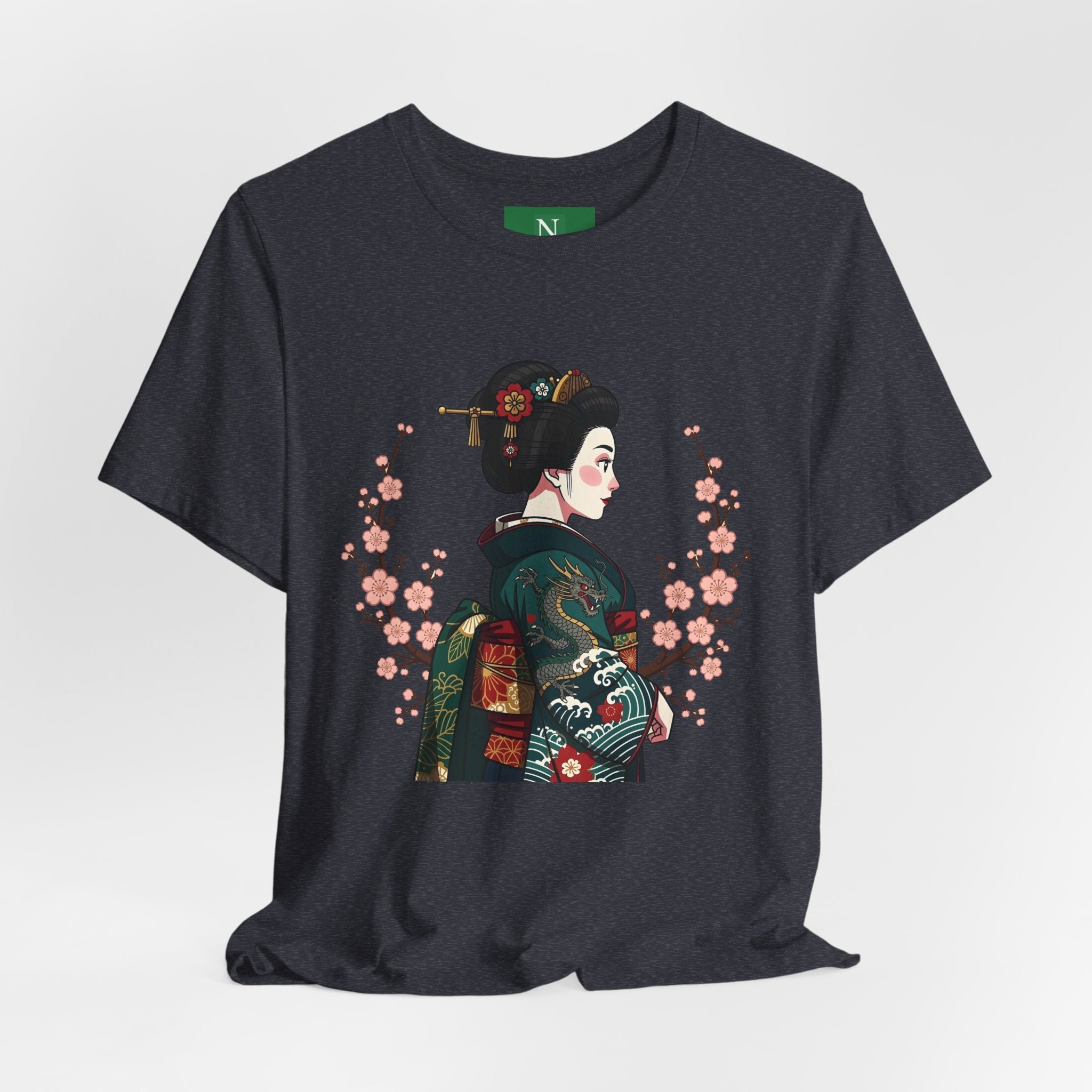 Geisha Blossom T‑Shirt — Vintage Japanese Art Tee