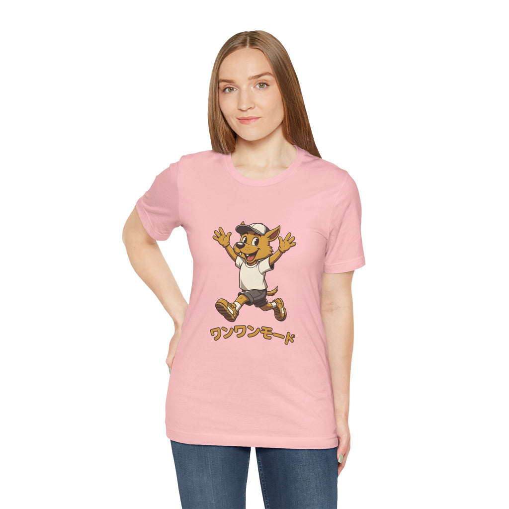 Happy Corgi Character Tee — ワンワンモード (Dog Mode) Cute Cartoon Shirt