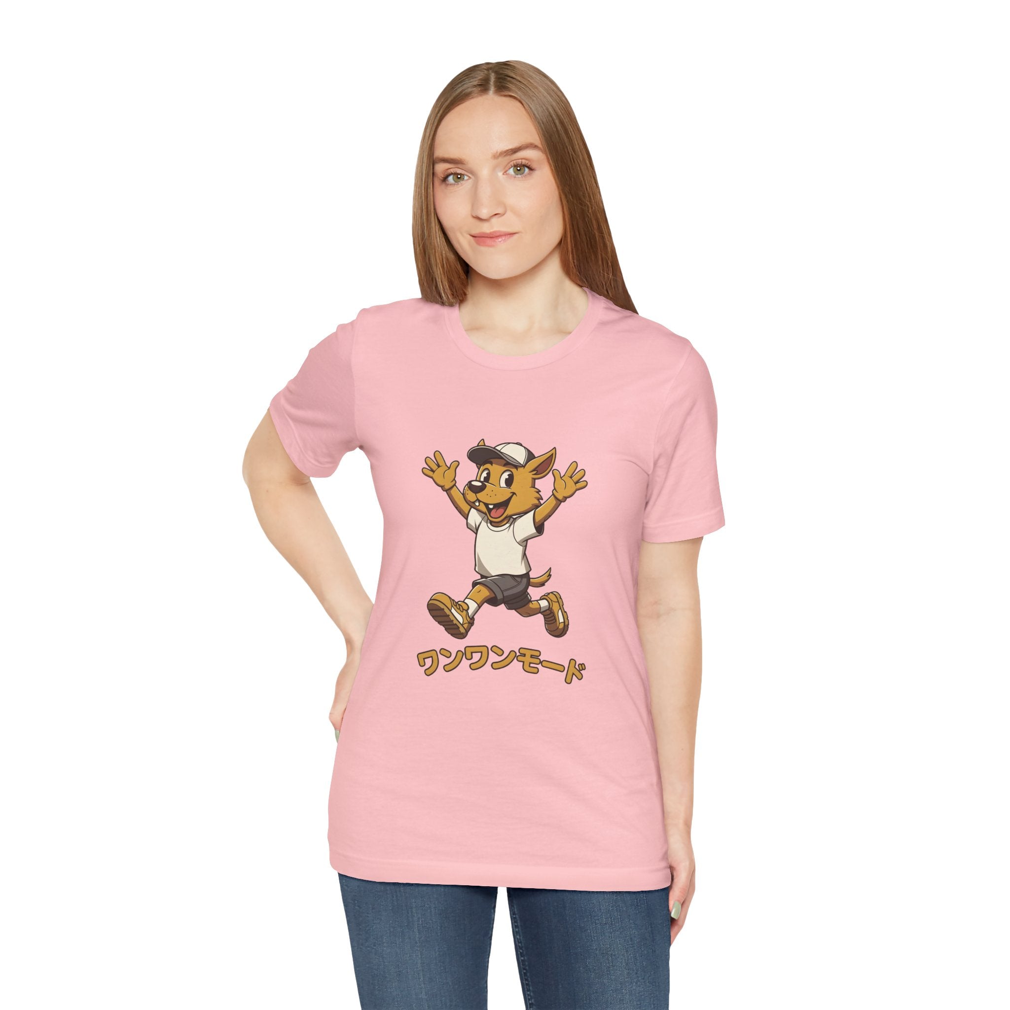 Happy Corgi Character Tee — ワンワンモード (Dog Mode) Cute Cartoon Shirt