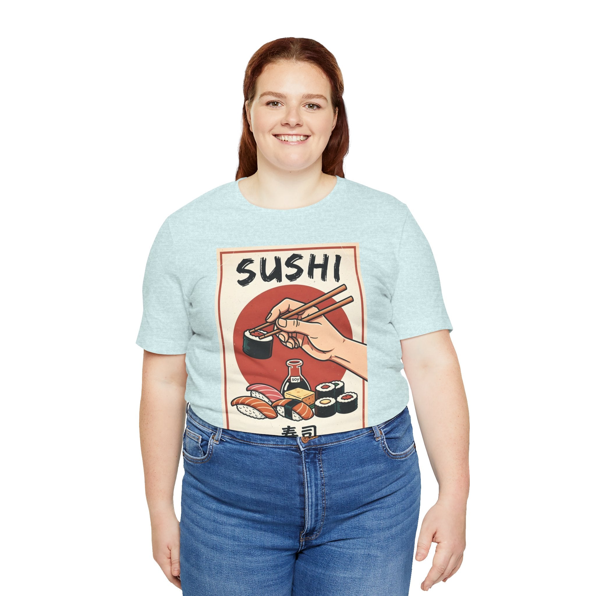 Sushi Poster Graphic Tee — Retro Japanese Sushi Shirt