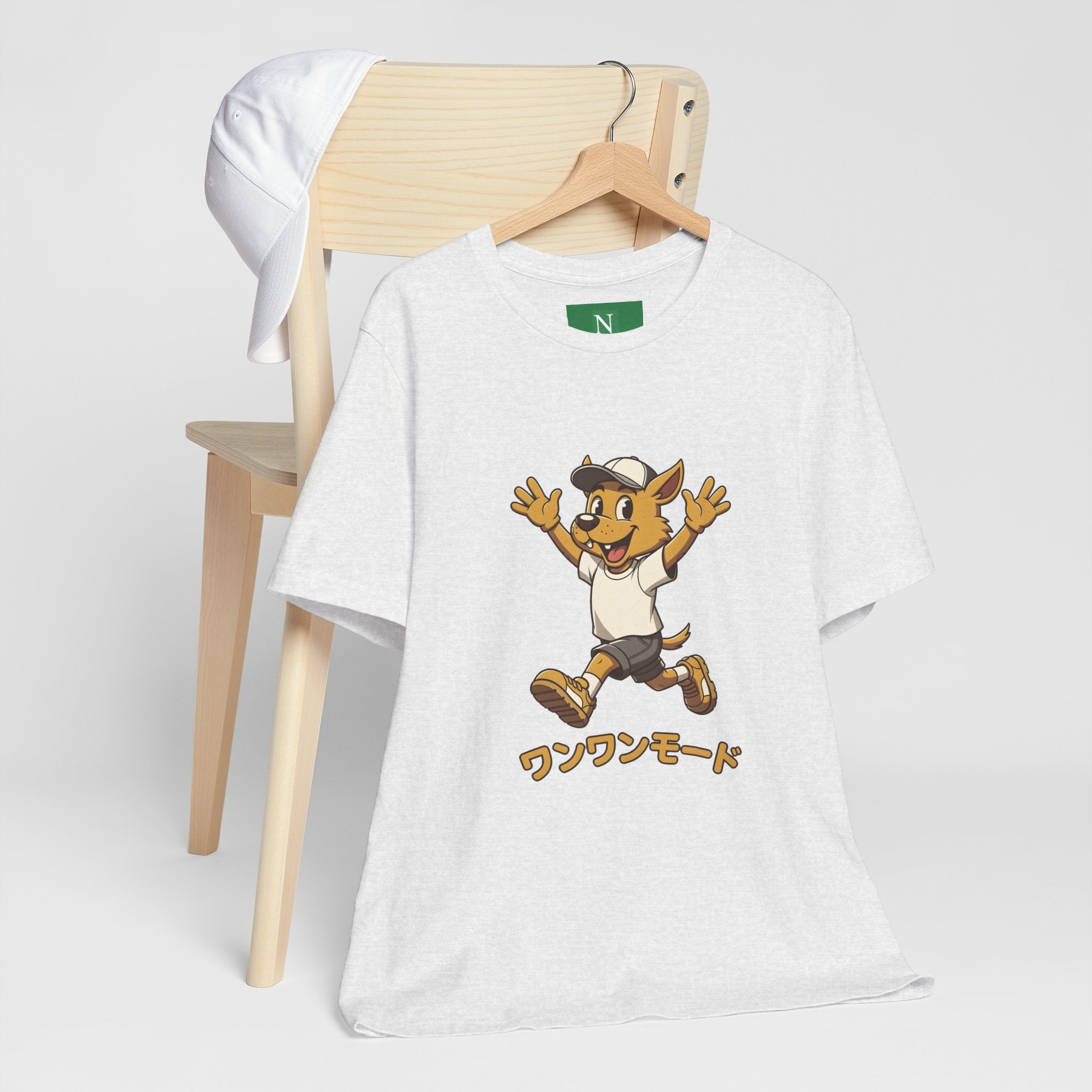 Happy Corgi Character Tee — ワンワンモード (Dog Mode) Cute Cartoon Shirt