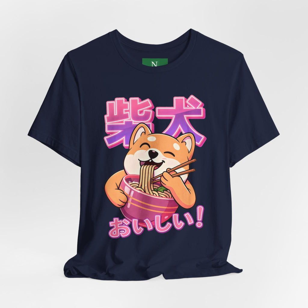 Shiba Inu Ramen Tee — おいしい! Cute Japanese Dog Noodle T-Shirt