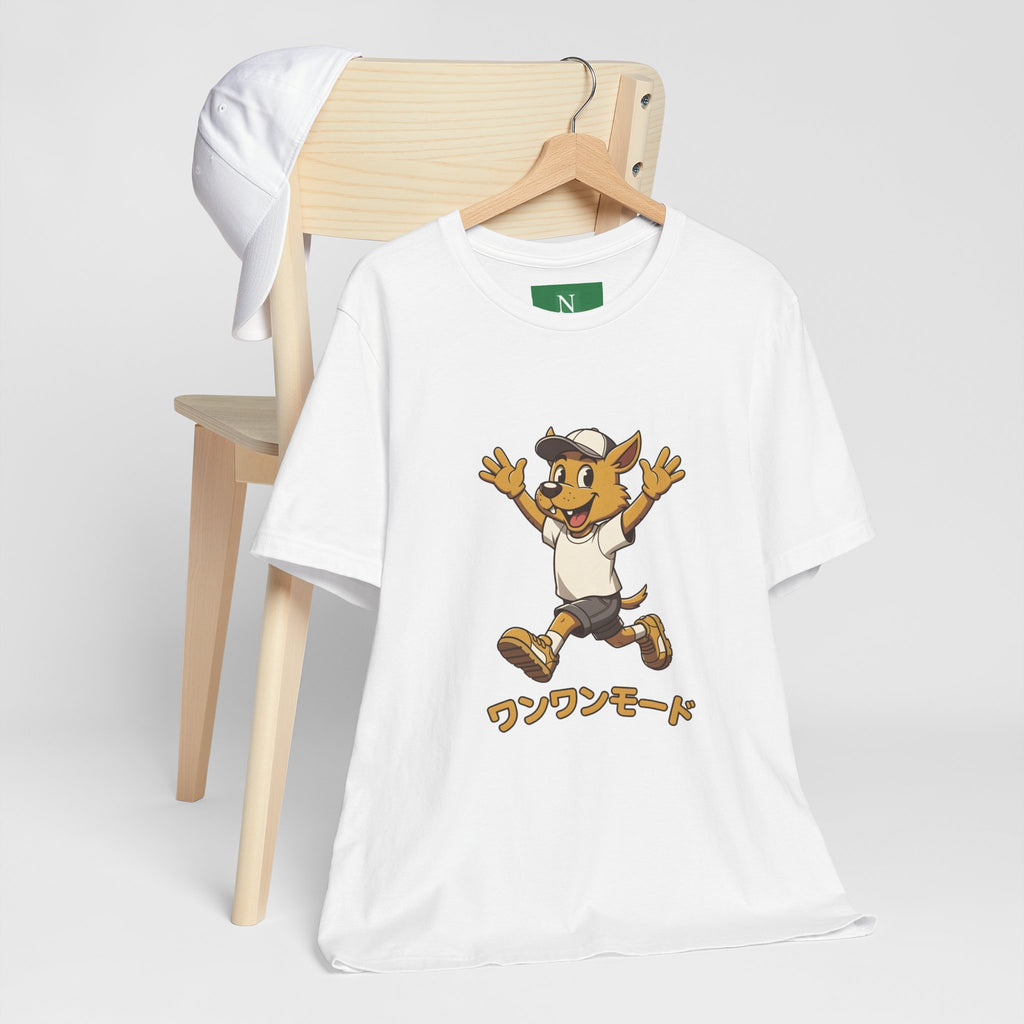Happy Corgi Character Tee — ワンワンモード (Dog Mode) Cute Cartoon Shirt
