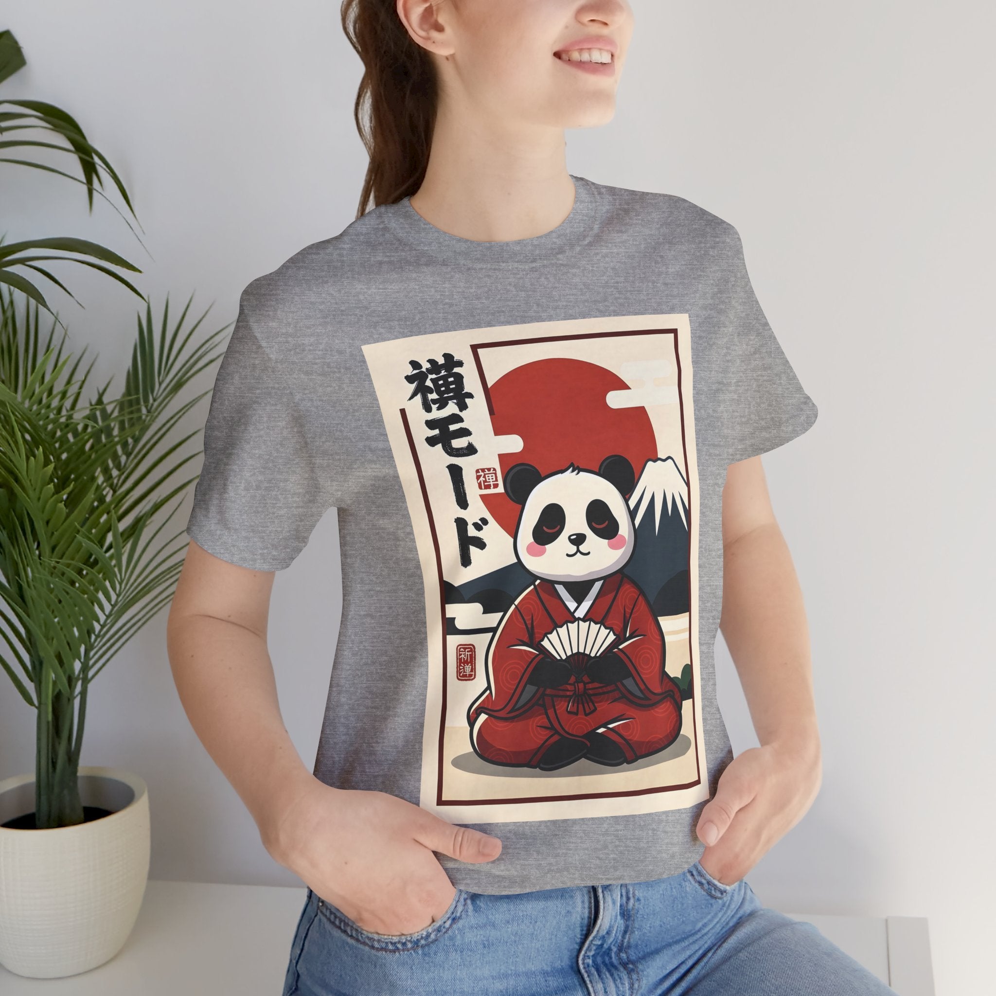 Panda Samurai Tee — Cute Japanese Ukiyo-e Style Graphic T-Shirt