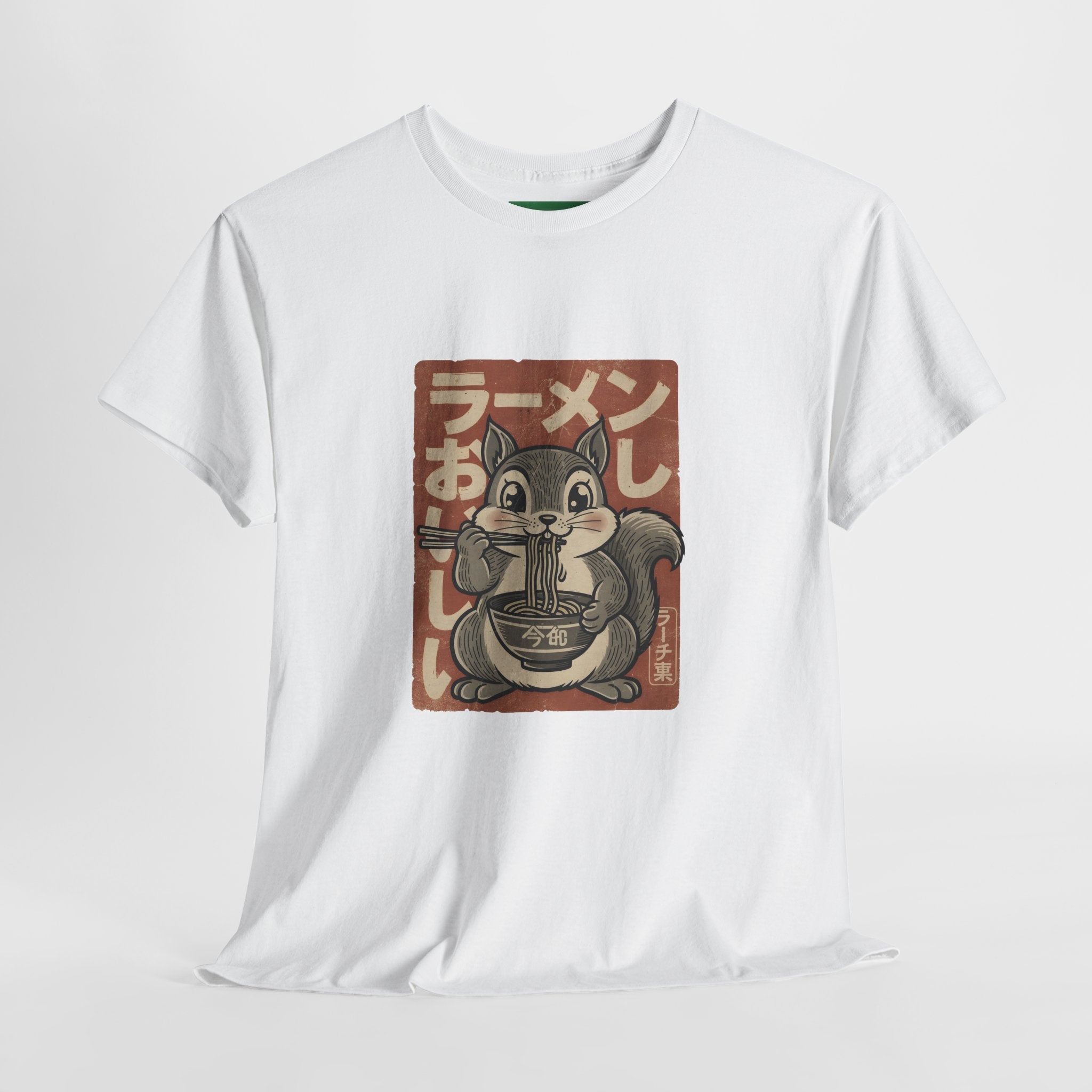 Ramen Squirrel T‑Shirt — Cute Vintage Japanese Noodle Graphic Tee