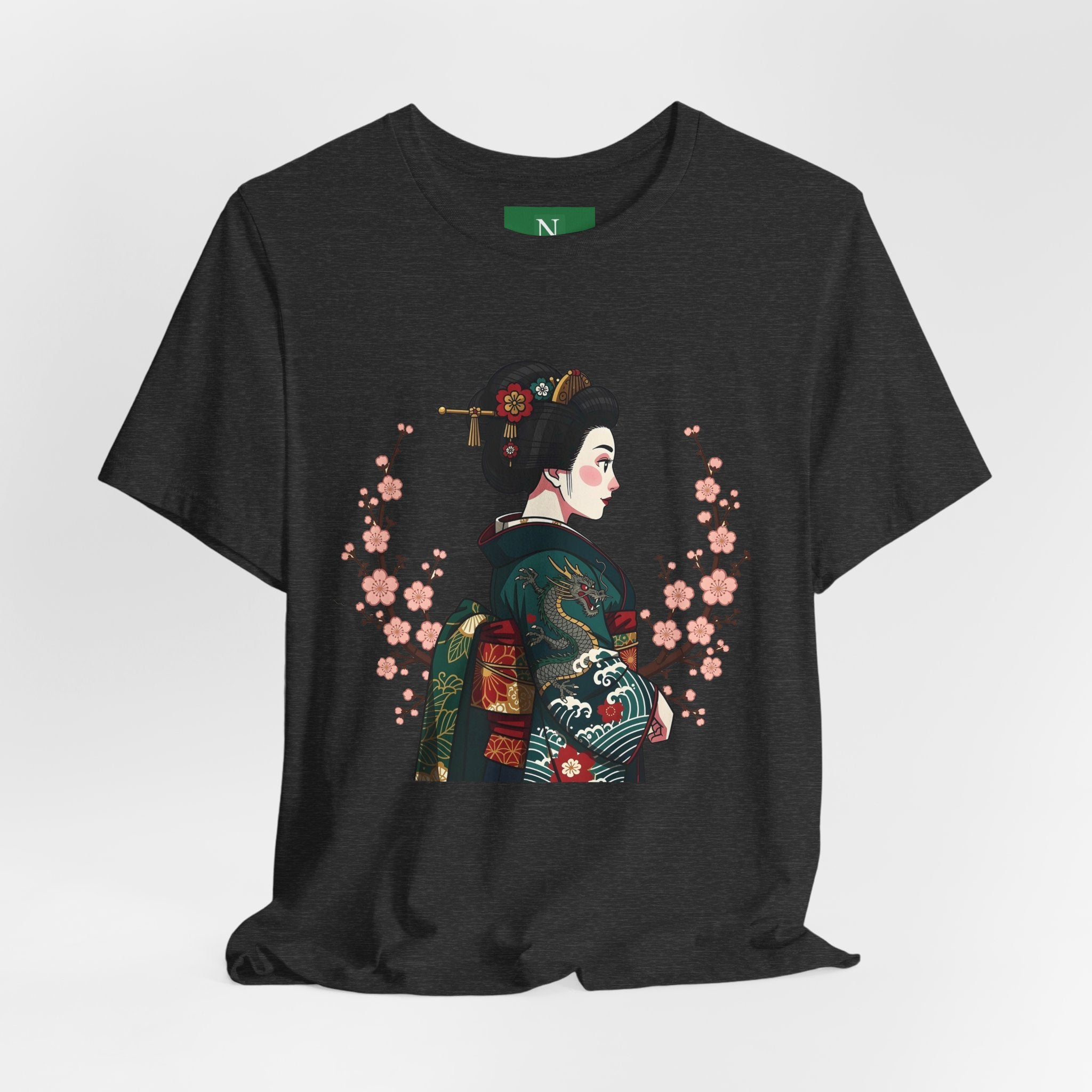 Geisha Blossom T‑Shirt — Vintage Japanese Art Tee