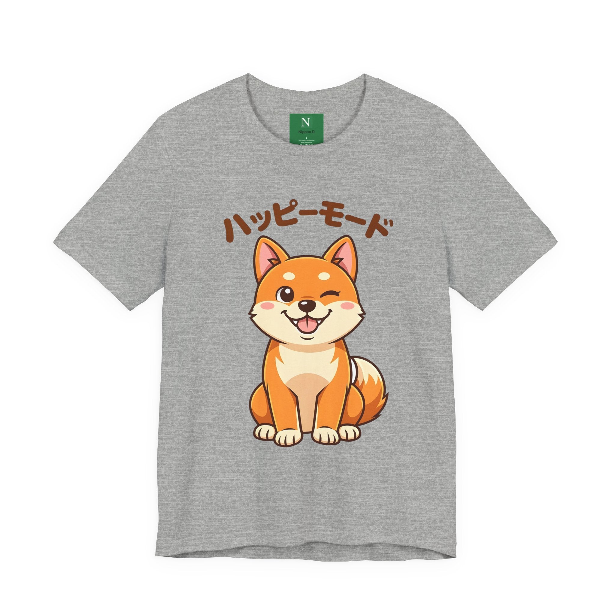Happy Mode Shiba Inu T‑Shirt — Cute Japanese Kawaii Dog Tee