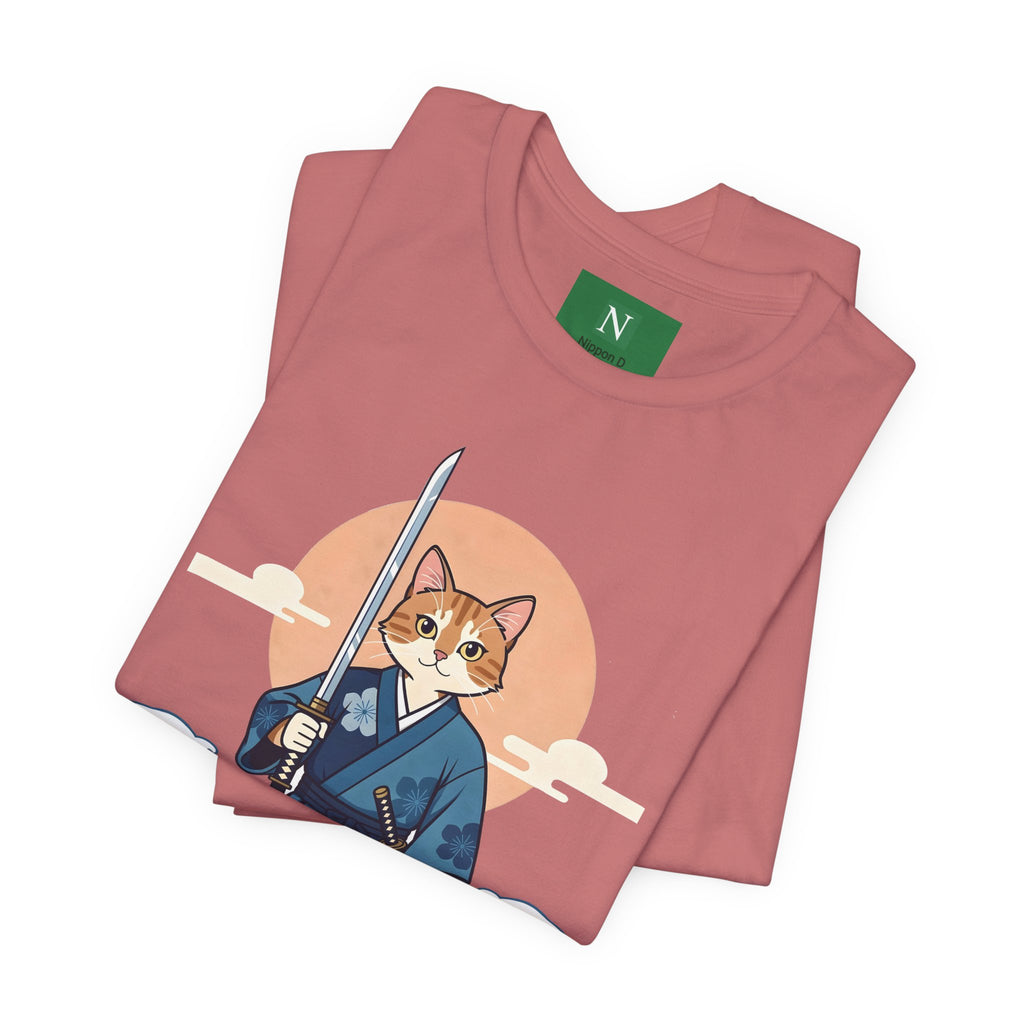 Samurai Cat T-Shirt — Japanese Wave Illustration Tee