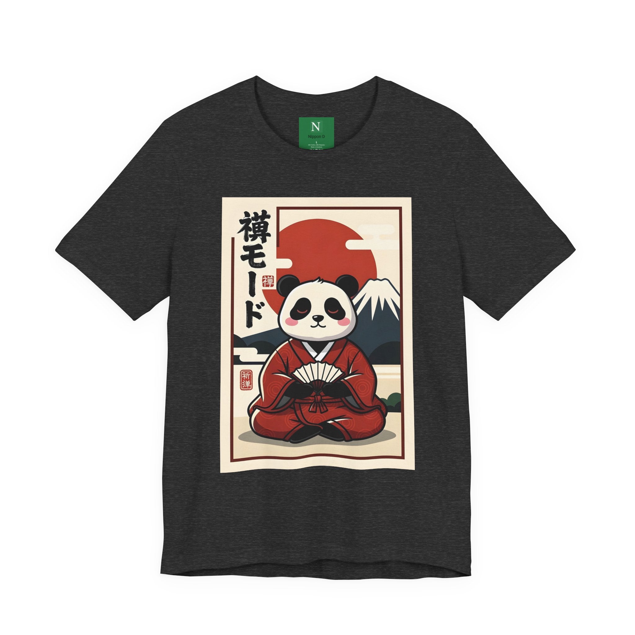 Panda Samurai Tee — Cute Japanese Ukiyo-e Style Graphic T-Shirt