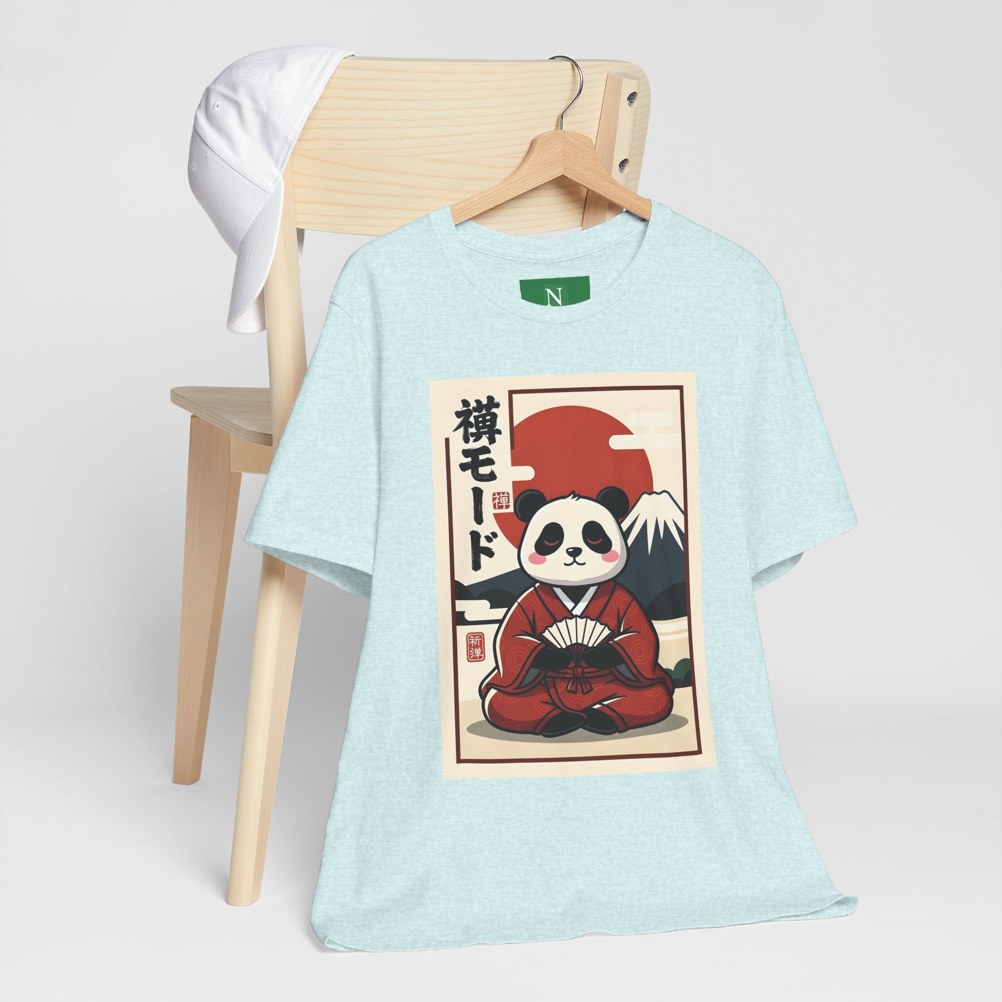 Panda Samurai Tee — Cute Japanese Ukiyo-e Style Graphic T-Shirt