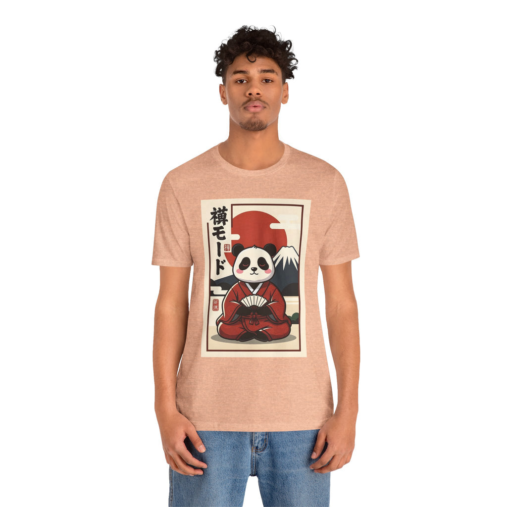 Panda Samurai Tee — Cute Japanese Ukiyo-e Style Graphic T-Shirt