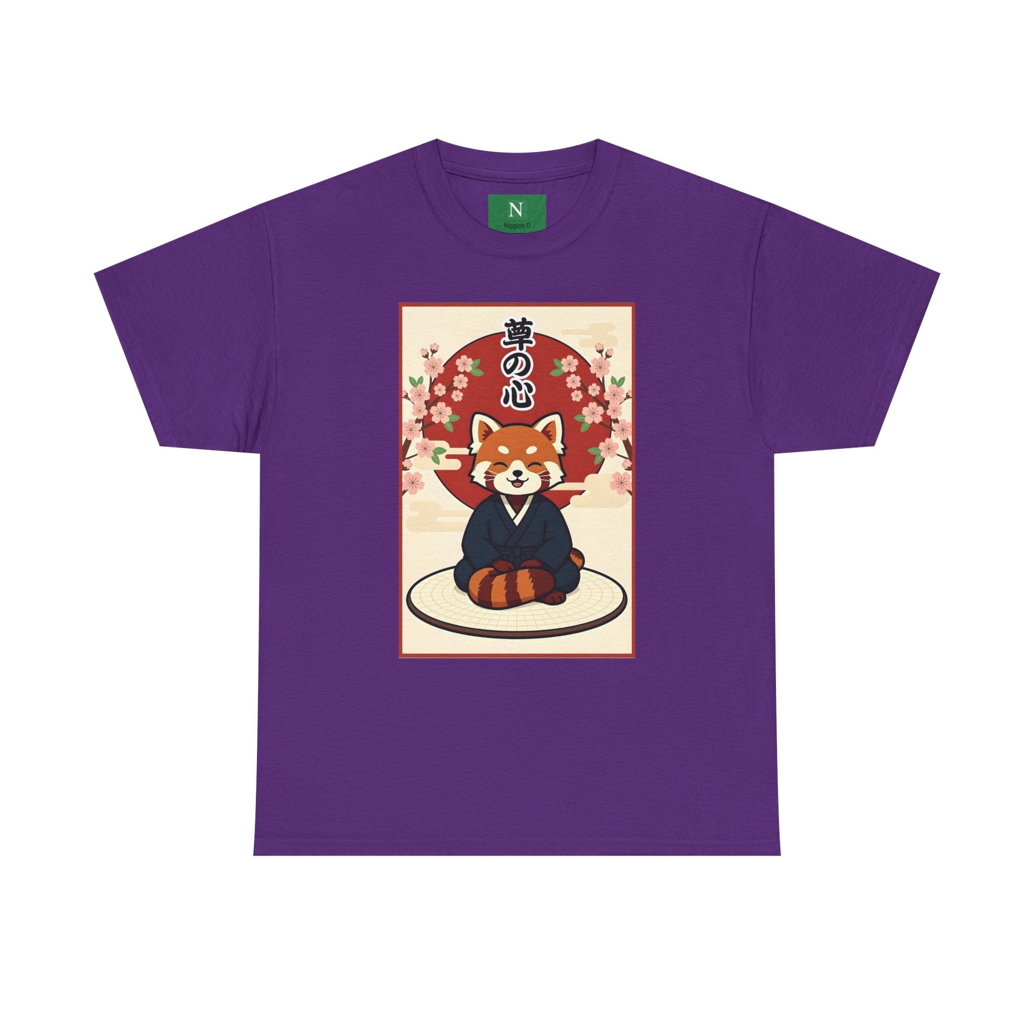 Red Panda Zen T-Shirt — Cute Japanese-Inspired Meditation Design