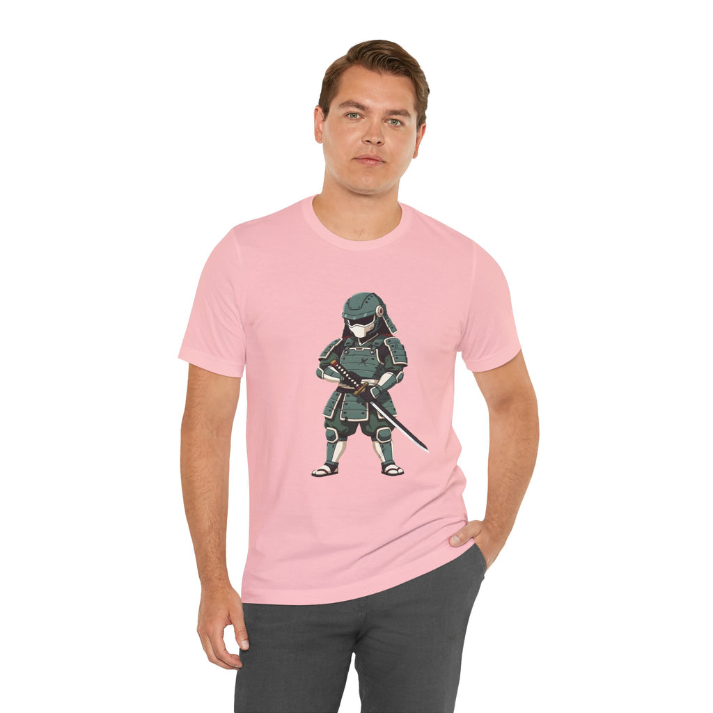 Samurai Cat T-Shirt – Cute Armored Kitty with Katana Graphic