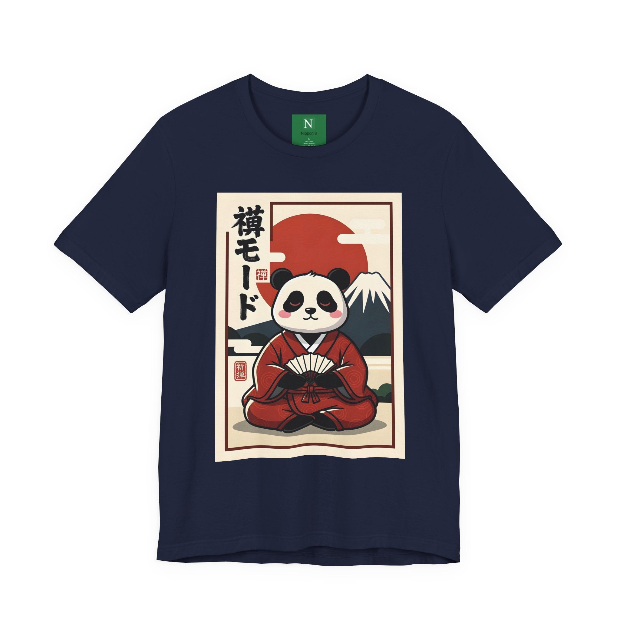 Panda Samurai Tee — Cute Japanese Ukiyo-e Style Graphic T-Shirt