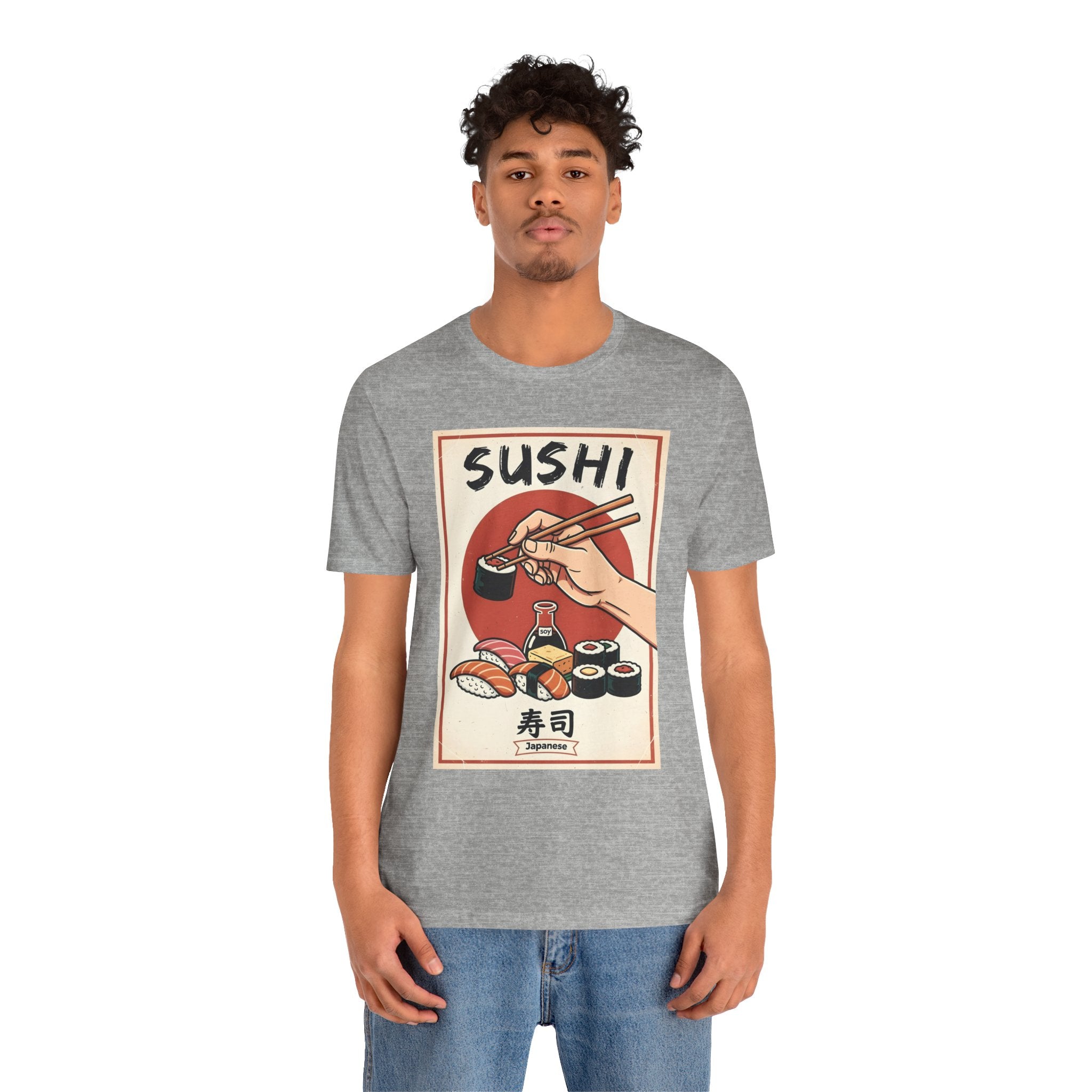 Sushi Poster Graphic Tee — Retro Japanese Sushi Shirt
