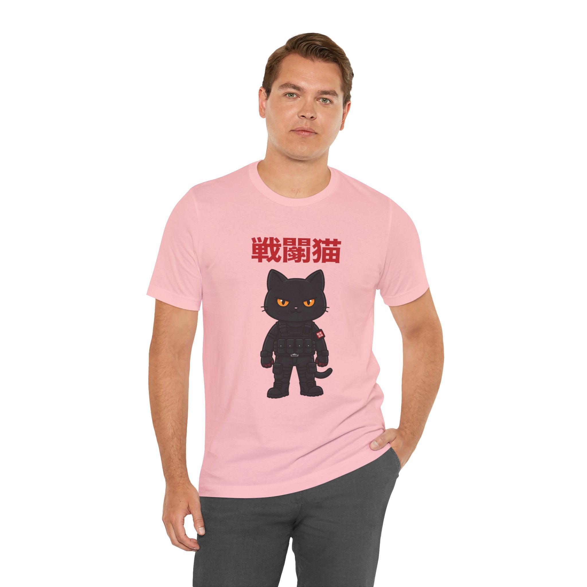 Warrior Cat T-Shirt — Black Cat Samurai Graphic Tee (戦闘猫)