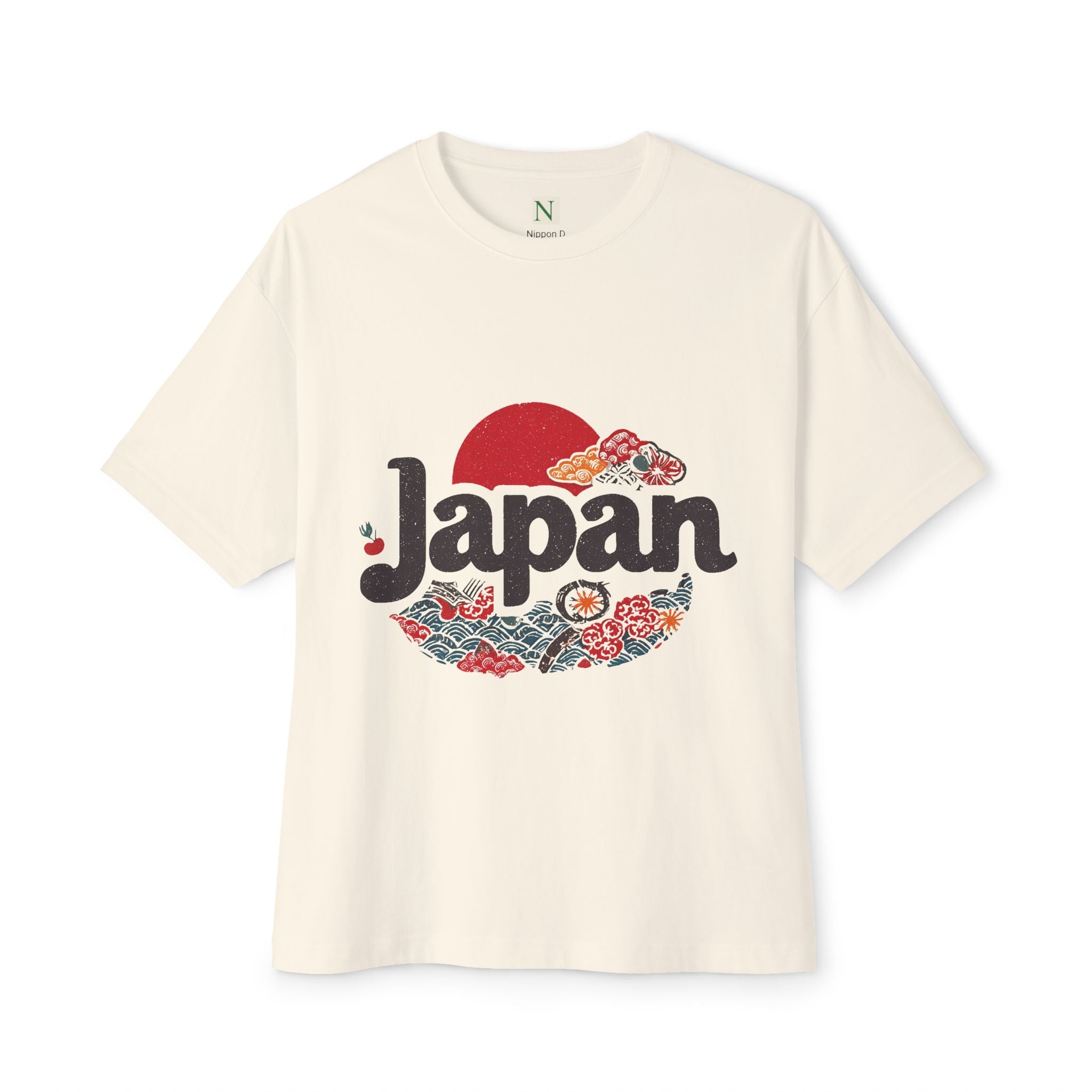 Copy of Japanese Wave Art Unisex Oversized Boxy Tee, Casual Streetwear, Vintage Graphic Tee, Summer Outfit, Gift for Art Lovers