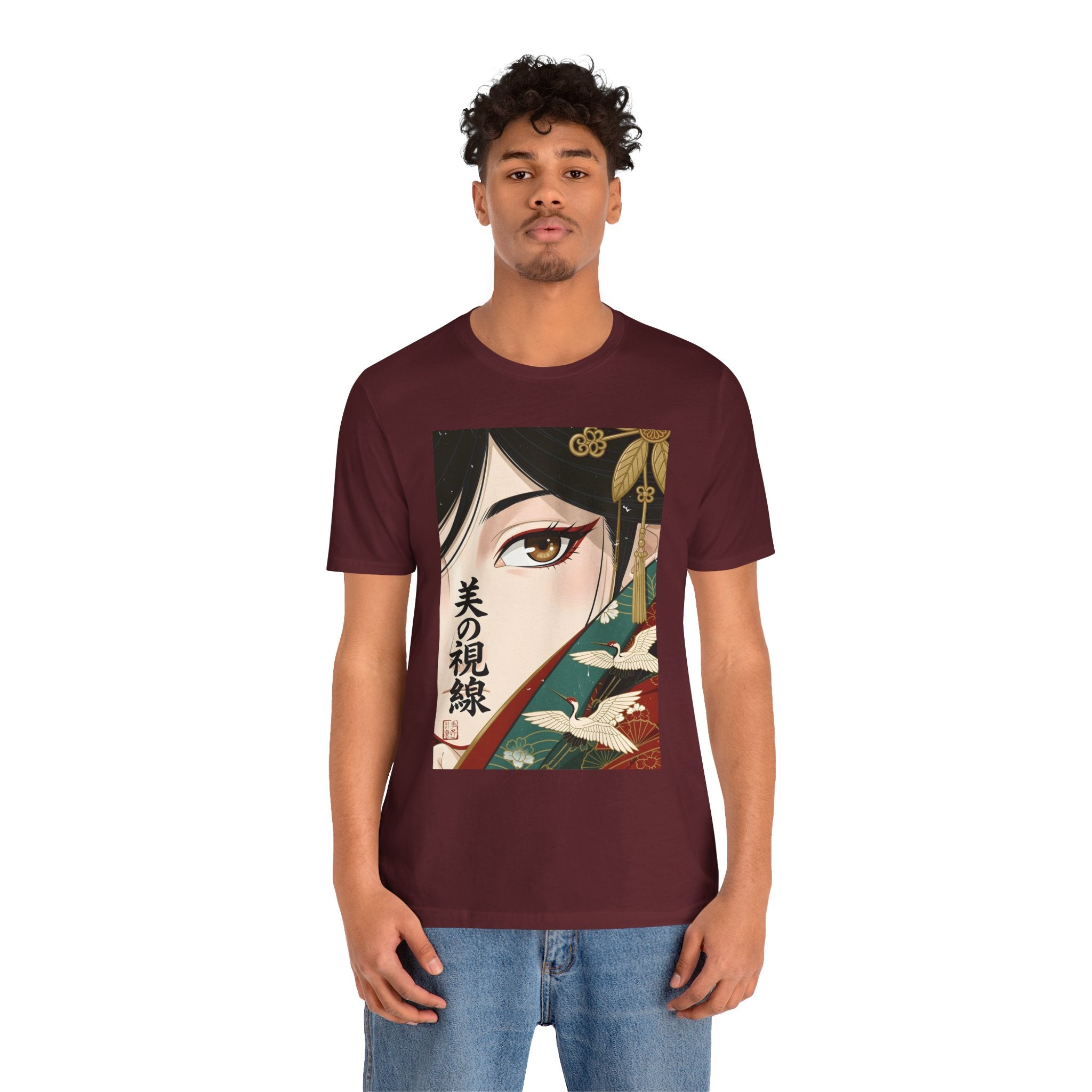 Japanese Anime Eye Tee — 美の視線 (Gaze of Beauty) Graphic T-Shirt