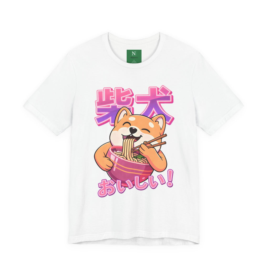 Shiba Inu Ramen Tee — おいしい! Cute Japanese Dog Noodle T-Shirt